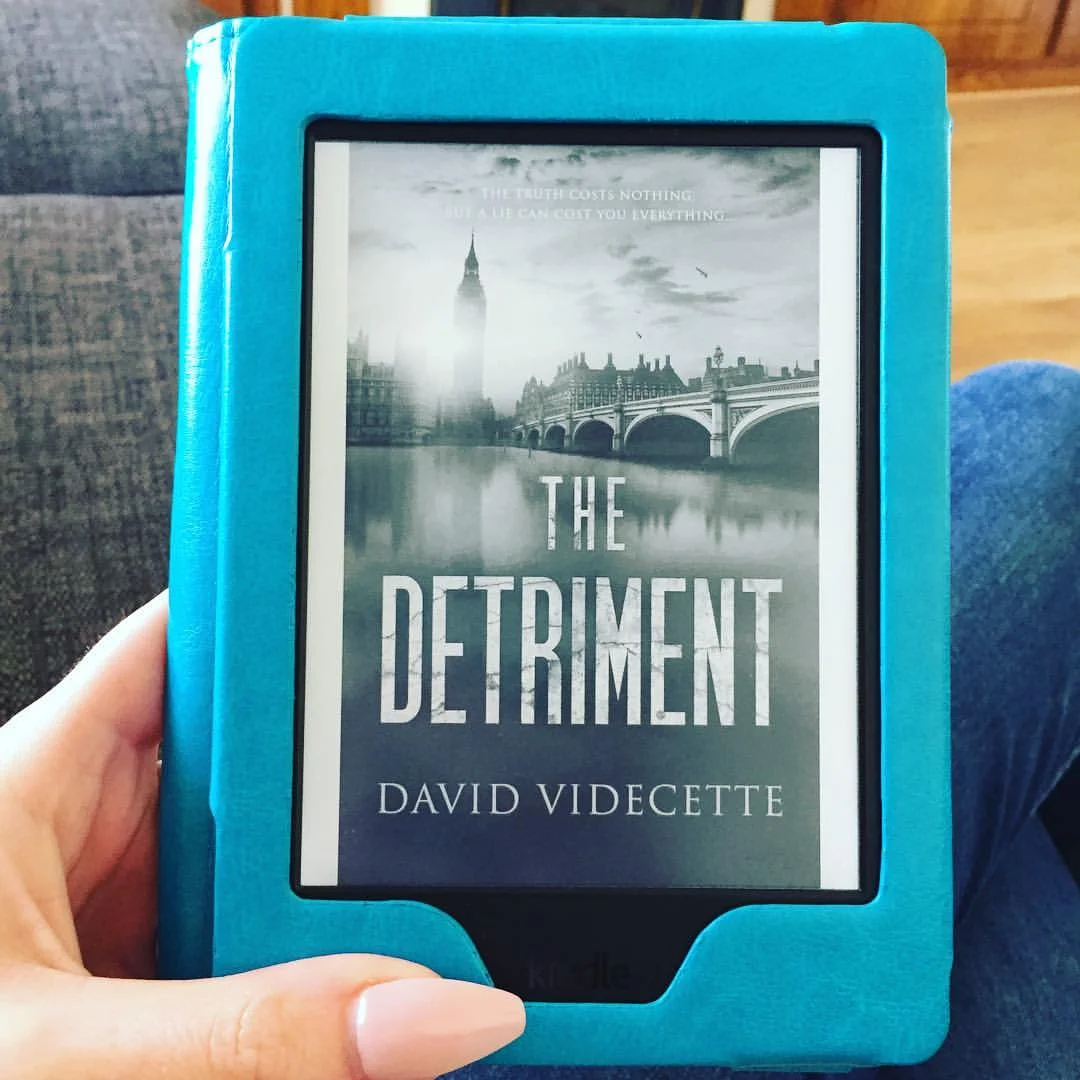 Kate at Bibliophile Book Club with The Detriment on Kindle.jpg