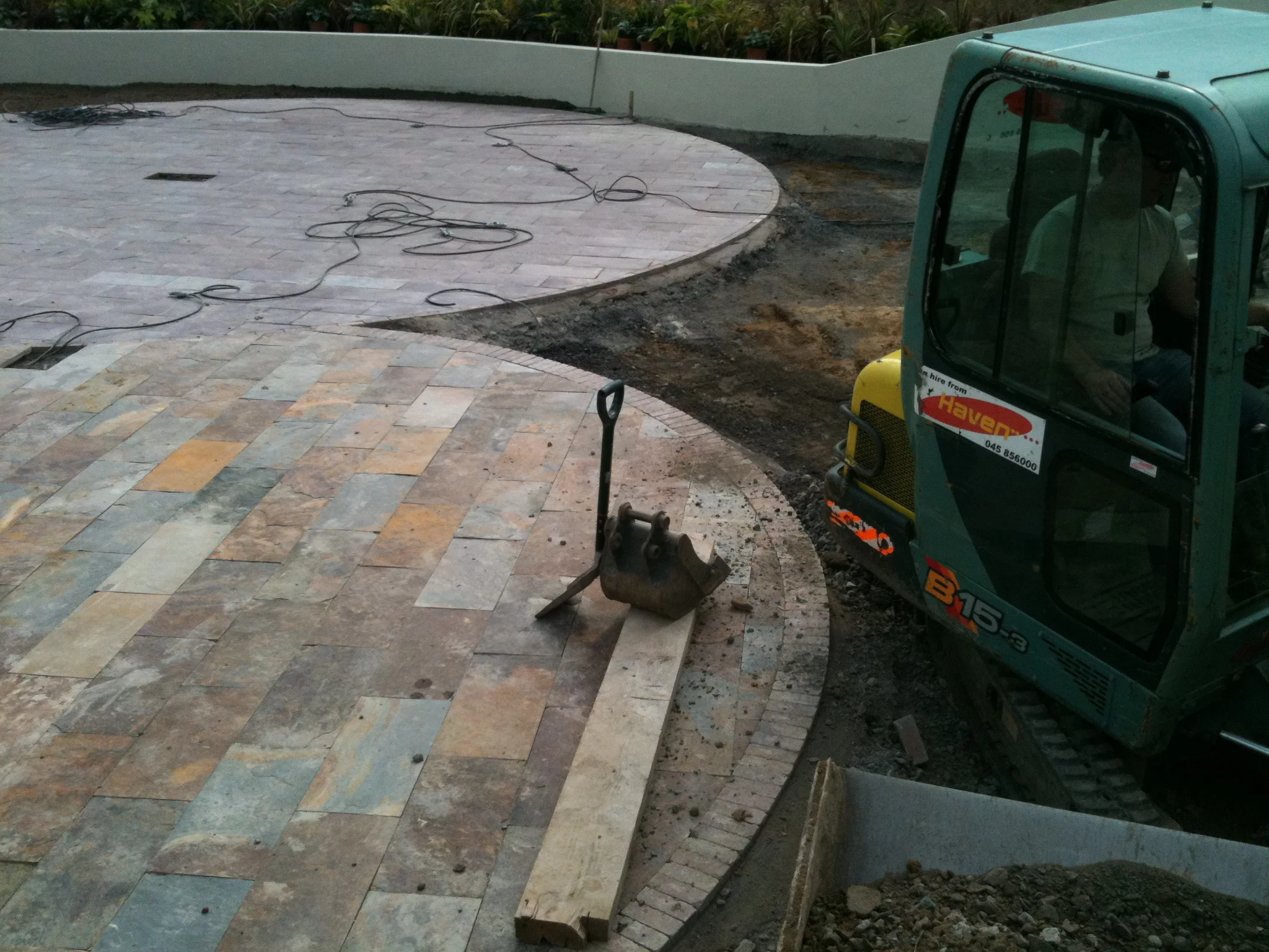 Digger and paving.JPG