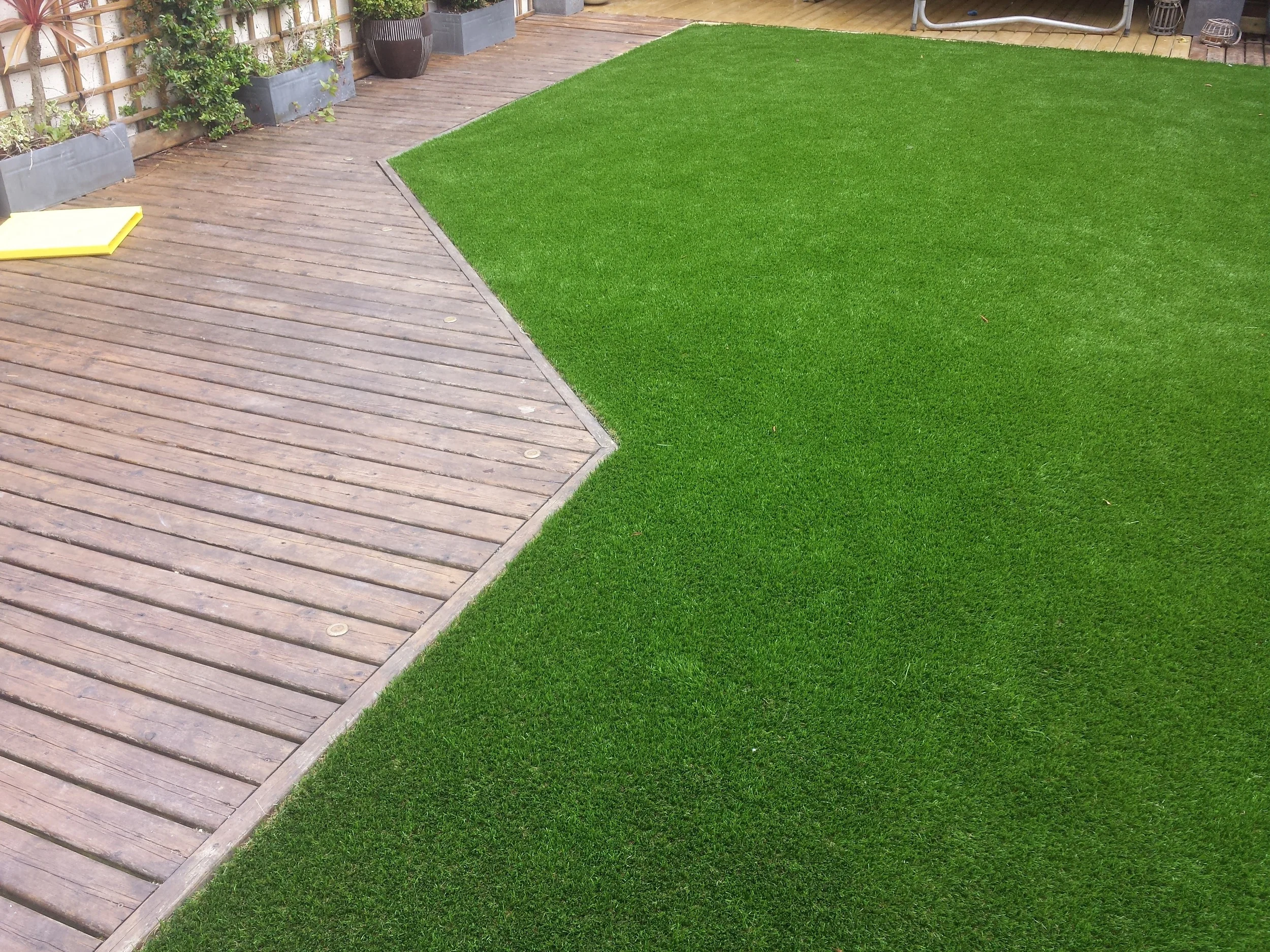 Decking and Grass