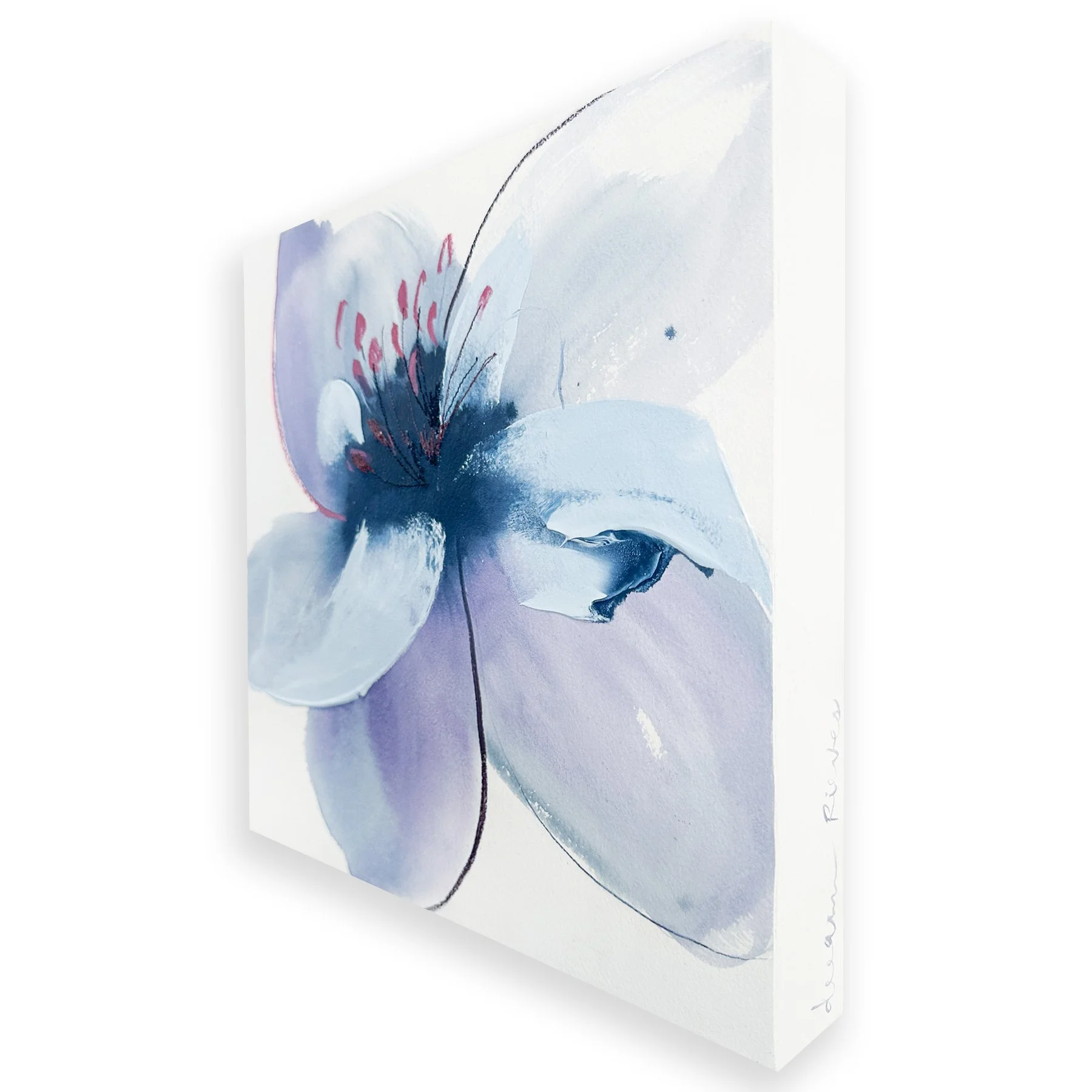 Deeann Rieves- Abstract Floral Painting-violet magenta poppy sideview.jpg