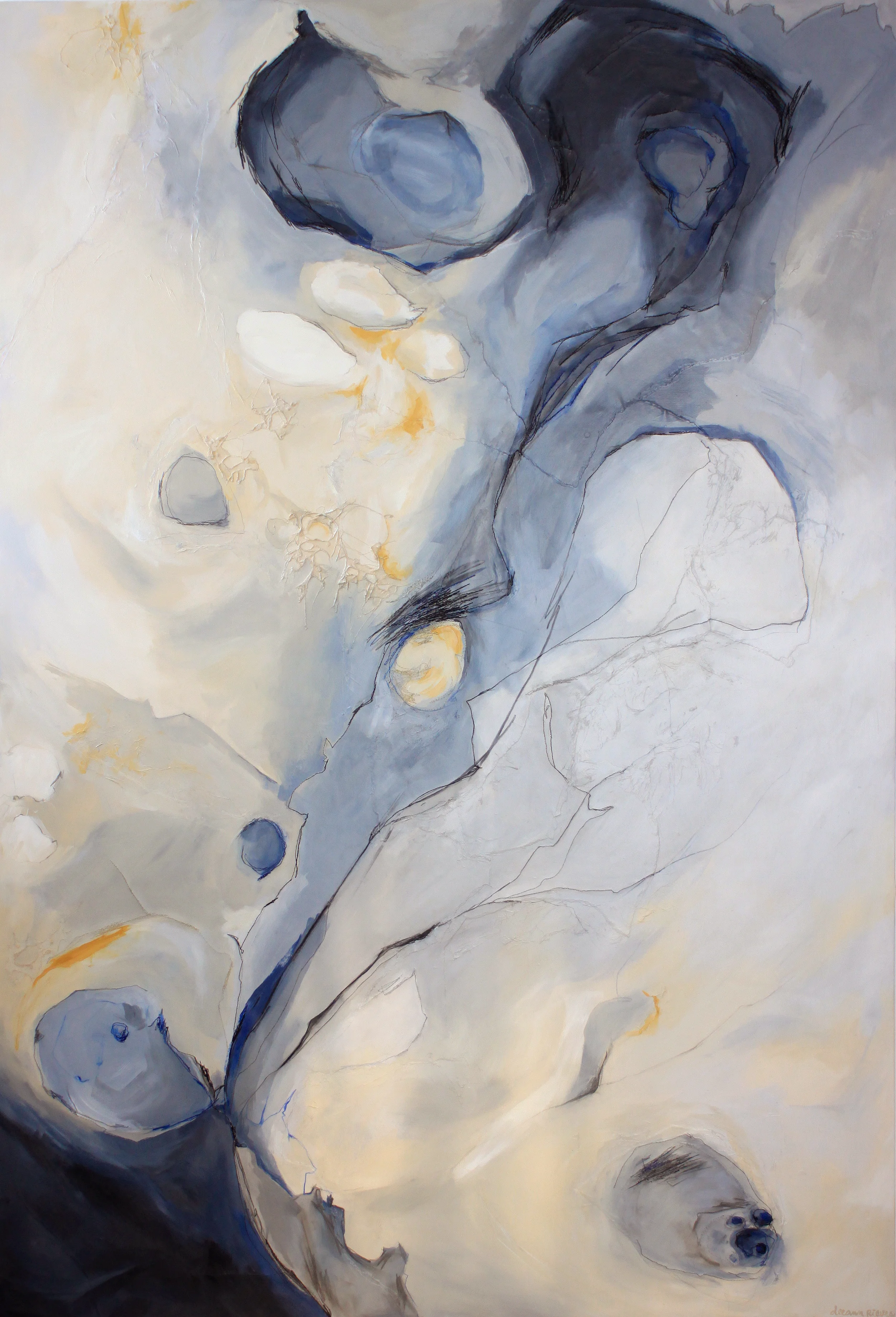 Cream & Grey 60" X 48"