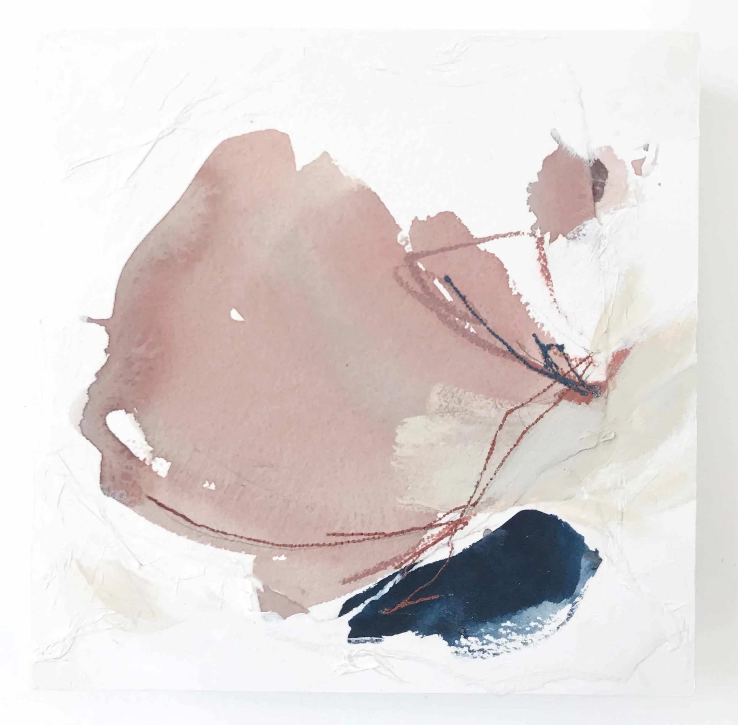 "Blush + Beige" 8x8 in