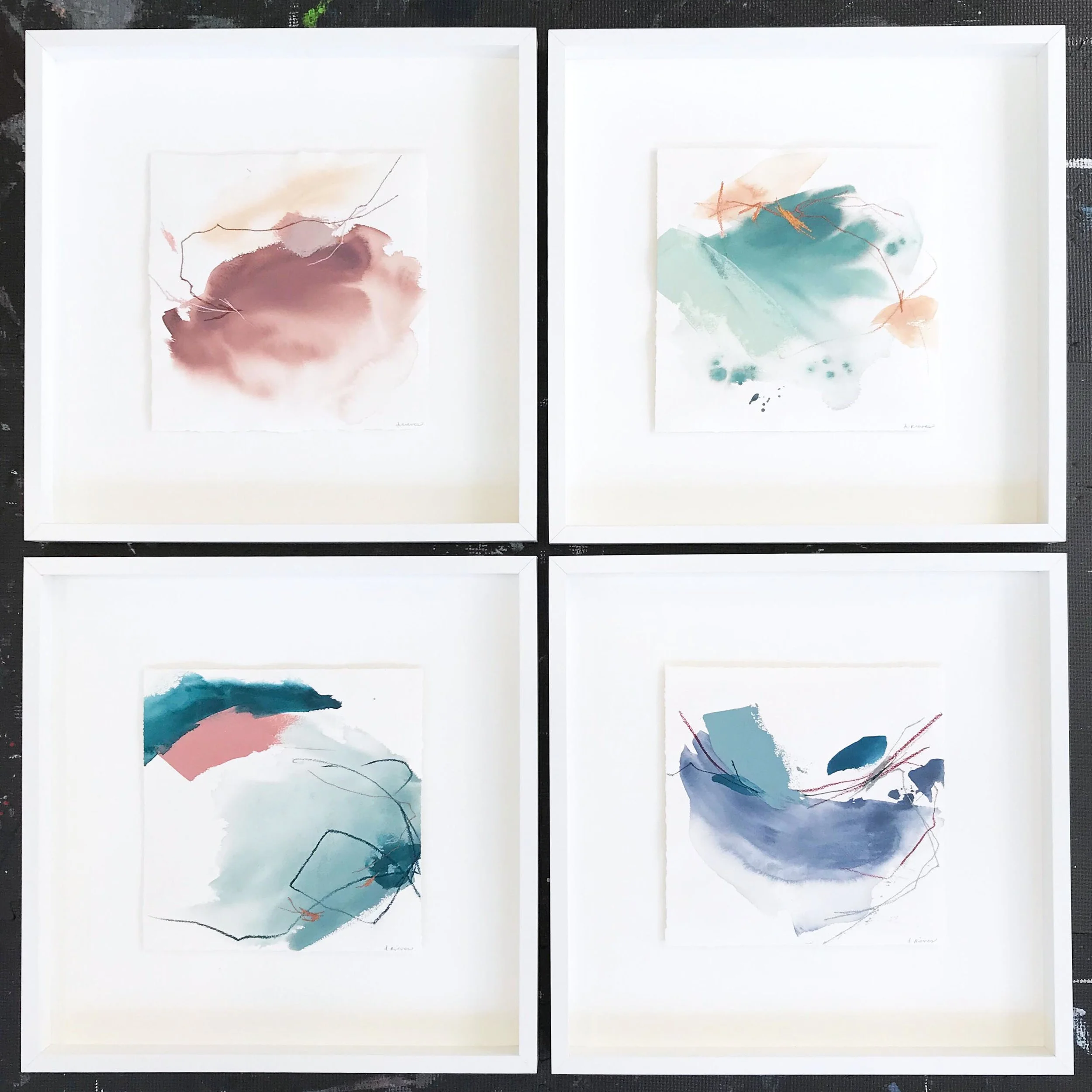Deeann-Rieves-colorful-abstract-paintings-paper-float-frames.JPG