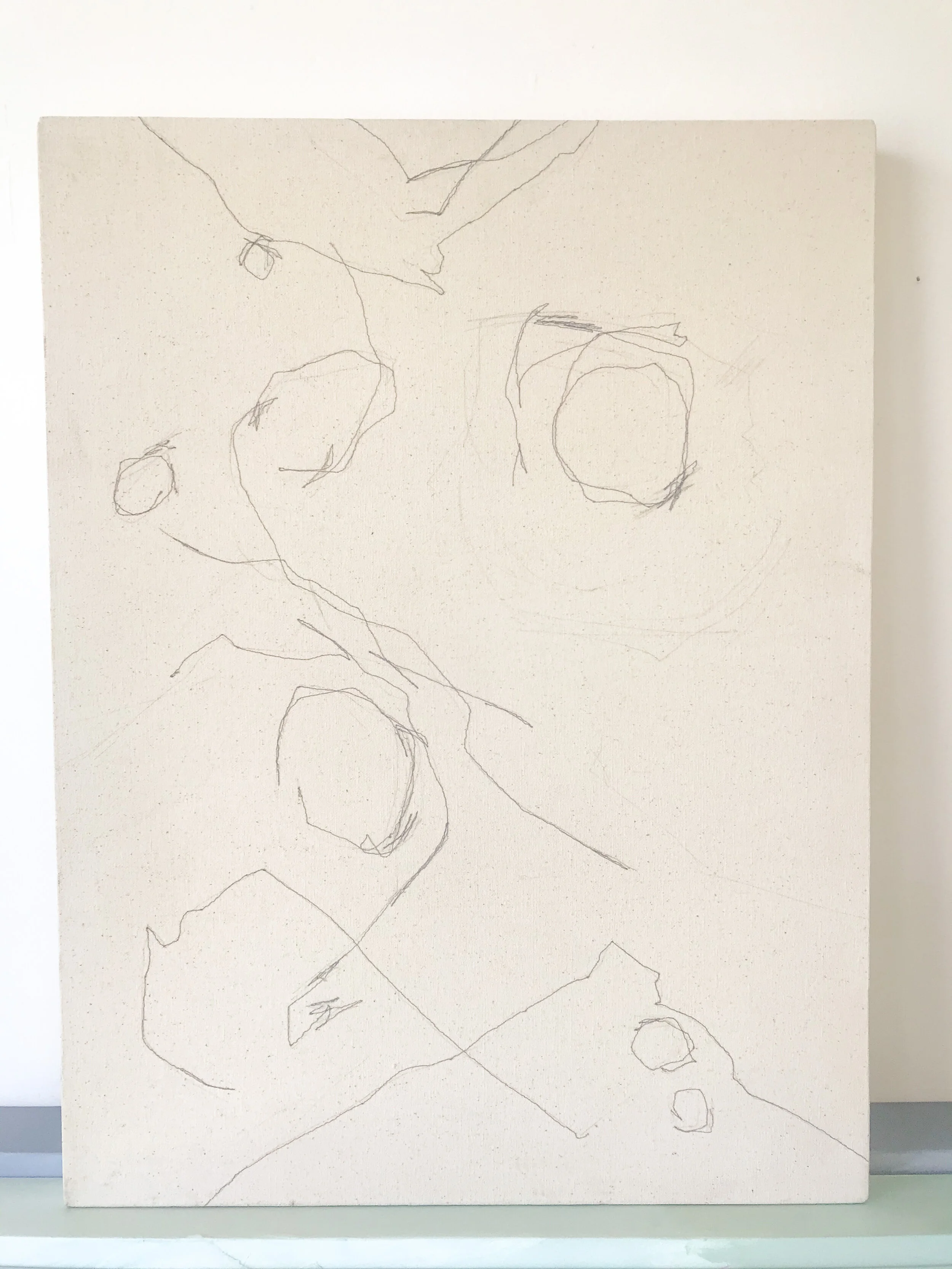 Deeann Rieves Fiber Drawing on Canvas.JPEG