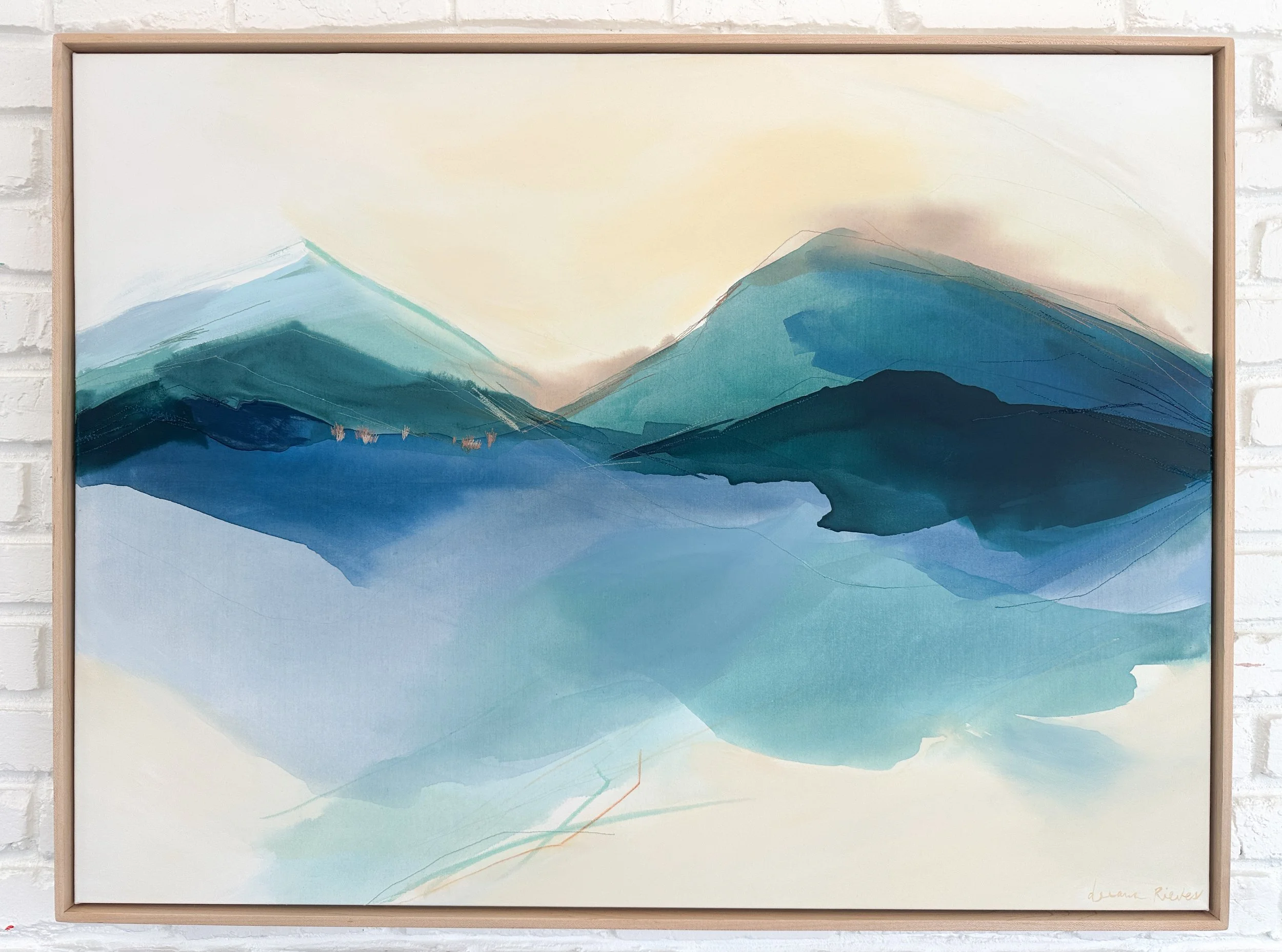 Deeann Rieves abstract landscape painting sublte reflection.JPEG