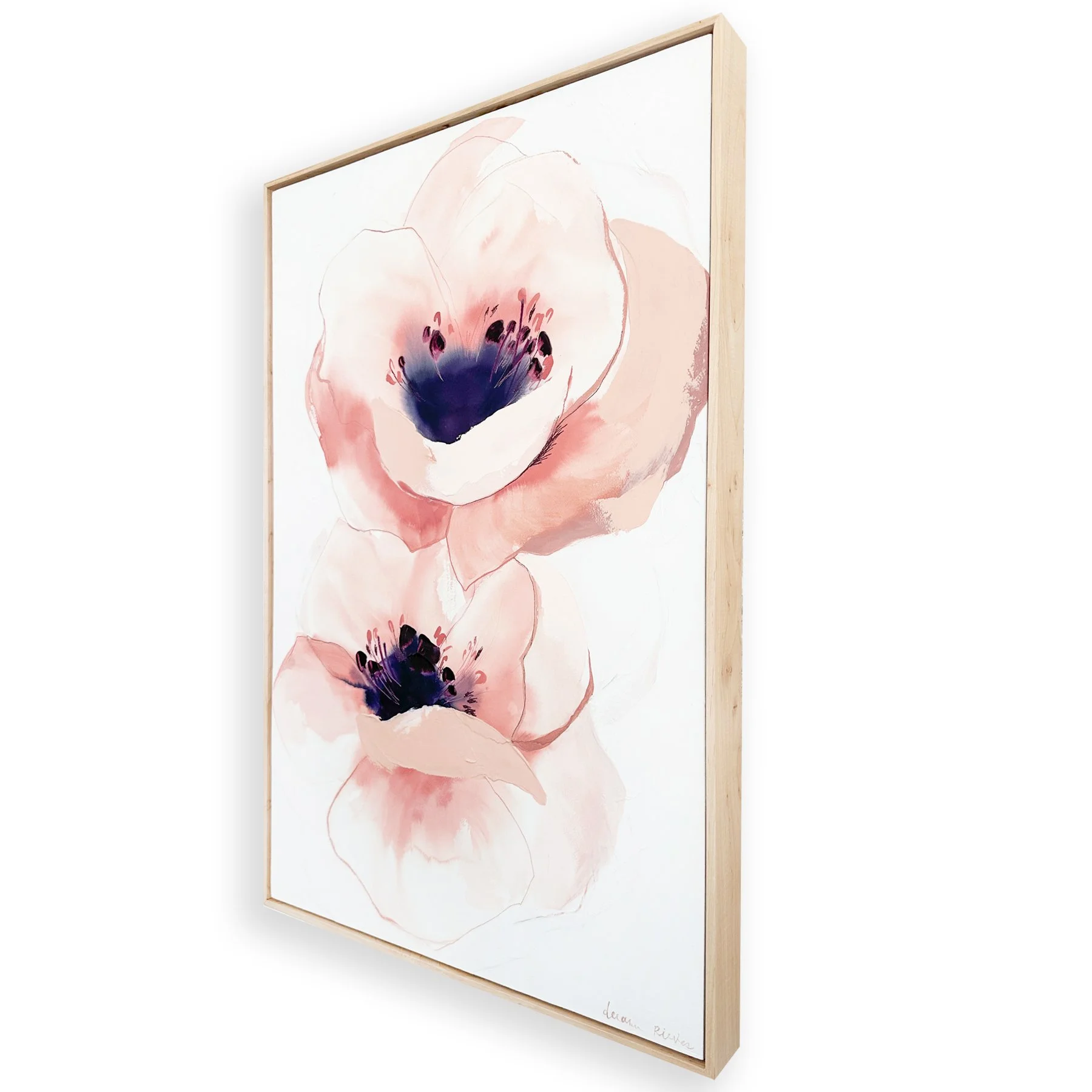 Deeann Rieves- Abstract Floral Painting- Two Large Pink Poppies.jpg