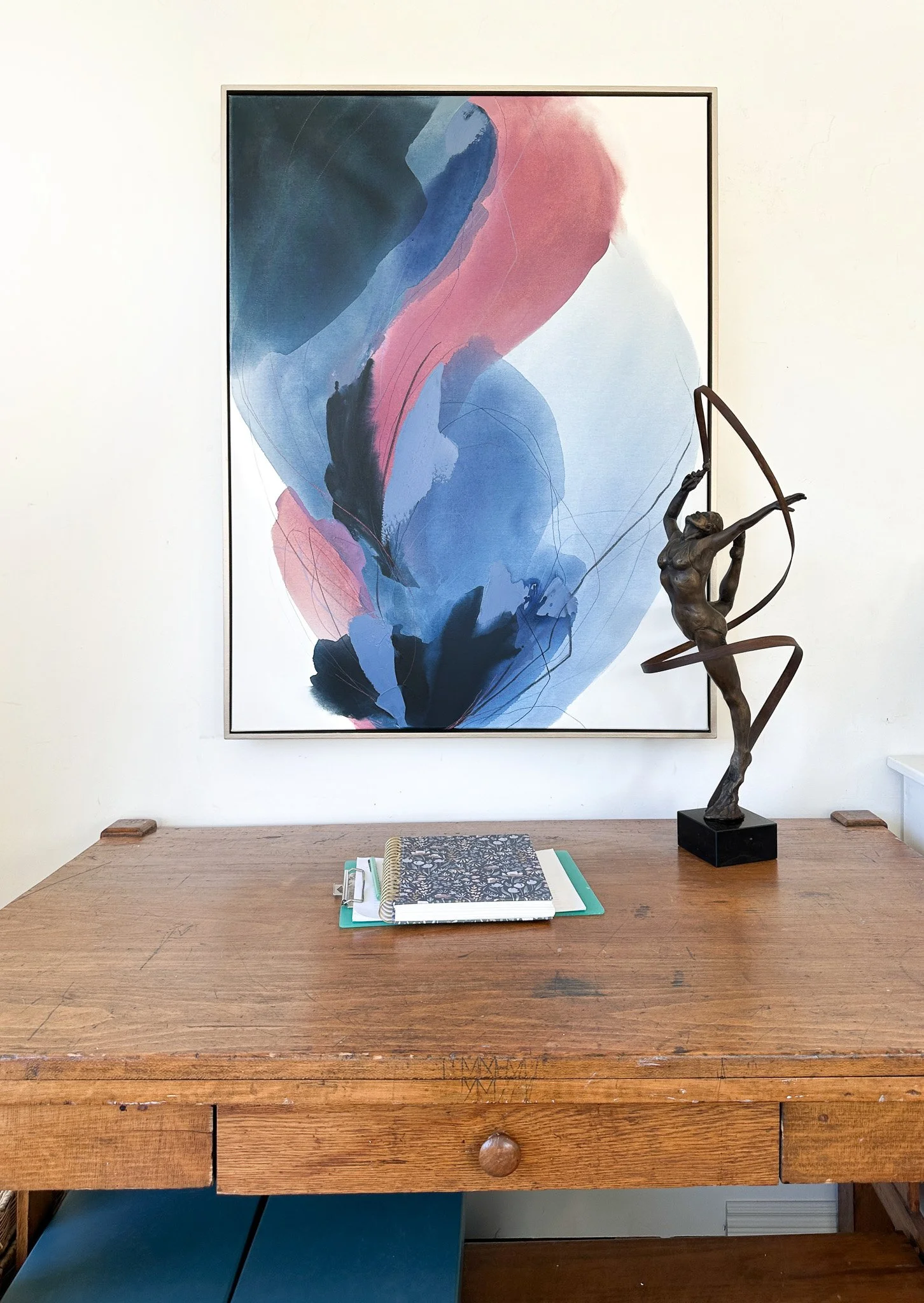 Deeann Rieves- Wild Harmony- abstract painting over desk.jpg