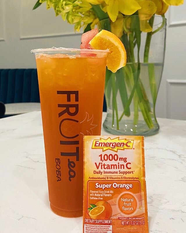 stay healthy and help your immune system by opting OUT of social interaction &amp; opting IN to a packet of emergen-c in your drink! online orders and pick ups only 🍊
&bull;
&bull;
&bull;
#coronavirus #vitaminc #supportlocalbusiness #orangecounty #b