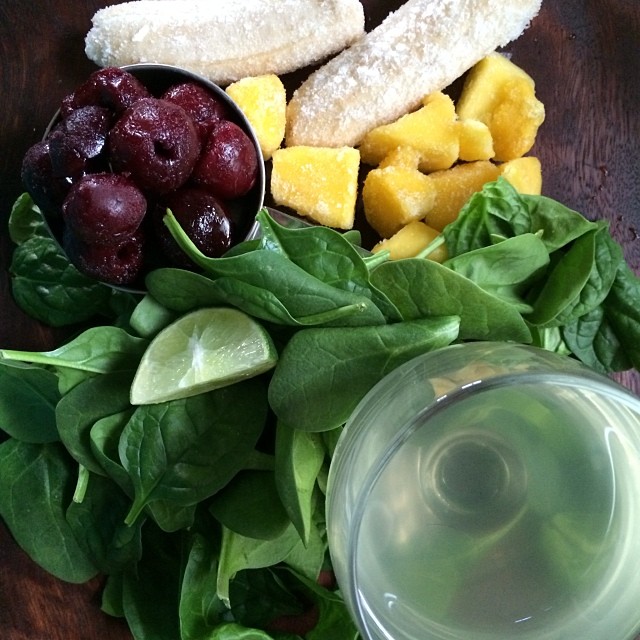 Cherry Mango Green Smoothie