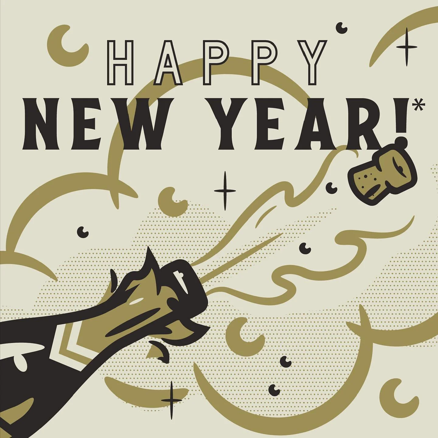 Poppin&rsquo; bottles and pretending the first six months didn&rsquo;t happen...
&bull;
&bull;
&bull;
#NewYears2020 #FreshStart #Design #Branding #Tampa #TPA #TampaHeights #Illustration #NewStart #Believe #Fuck2020 #StudioFoose #Champagne #PoppingBot