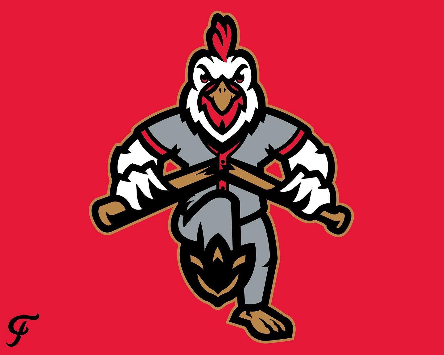 A little Bo Jackson vibes for @marvtraining mascot refresh. 
&bull;
&bull;
&bull;
#BoJackson #Marv #Rooster #Gallo #Baseball #MiLB #Mascot #Branding #Illustration #SportsDesign #LogoDesign #KingOfTheCoop #FooserSports