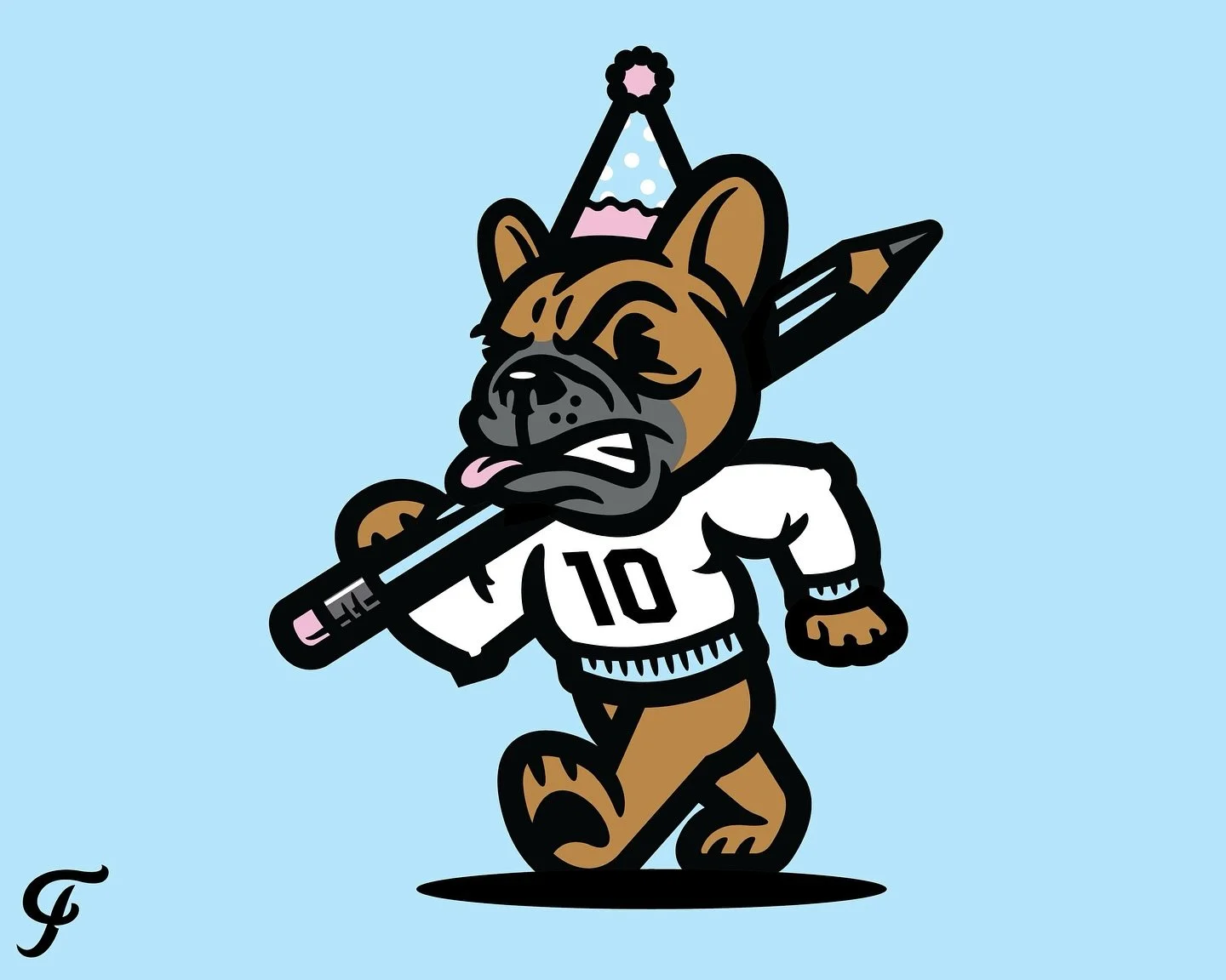 The official studio mascot turns 10 today. Louie is a noble steed who has been within feet of me for 99% of projects completed over the years.
&bull;
&bull;
&bull;
#Frenchie #Mascot #Bulldogs #FooserSports