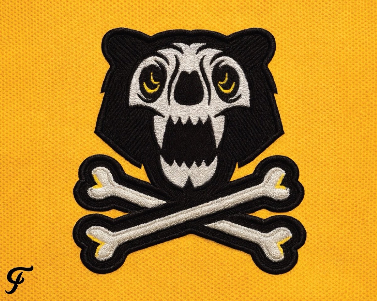 Gasparilla Pirate Parade will bring 300k+ people to downtown Tampa. The very next day, Bruins will play the Lightning in the @nhl Stadium Series game. Messed around a bit with giving the @nhlbruins more of a pirate vibe with skull and crossbones bear