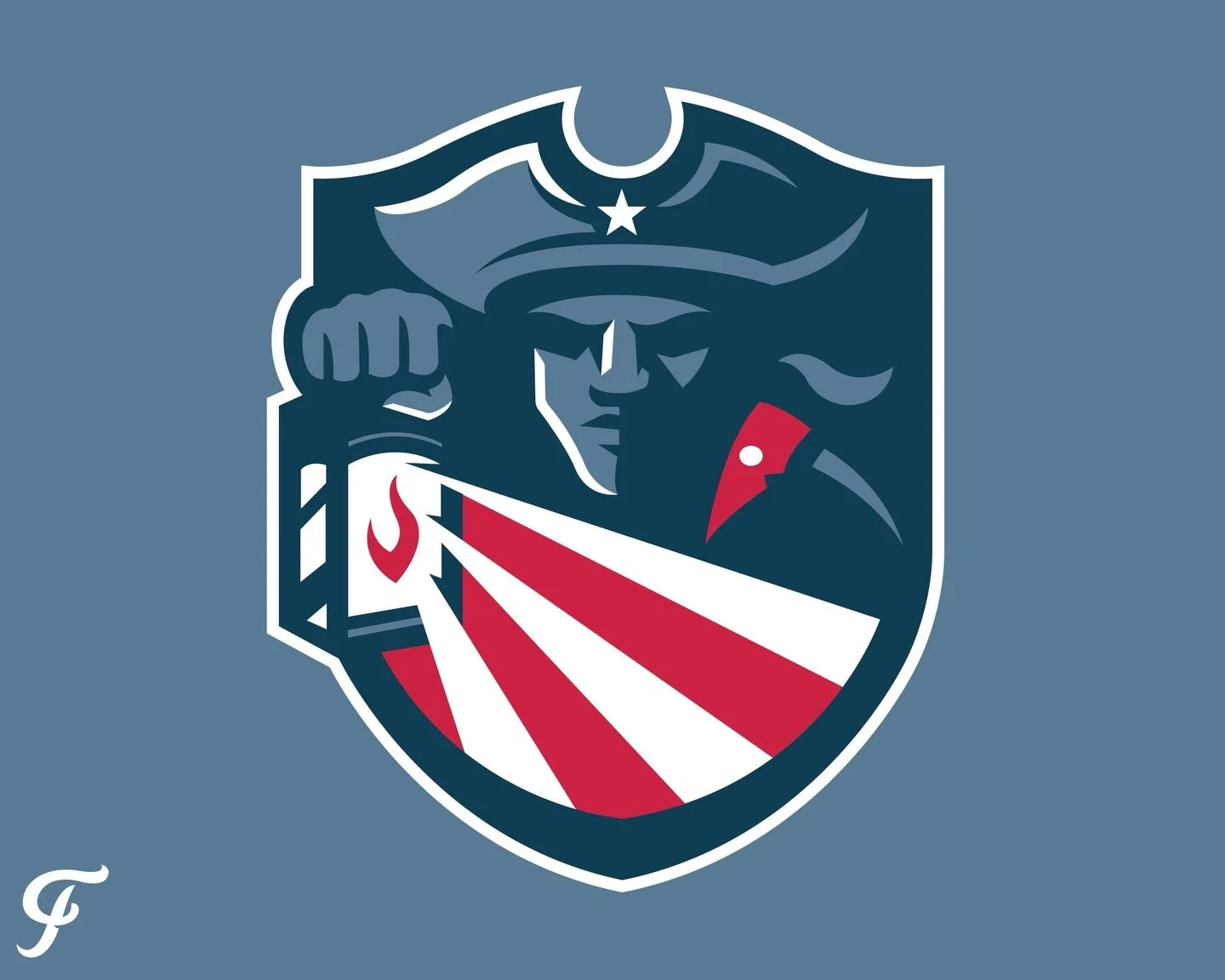 Concept from 2018 for a New England rugby club&hellip;felt like it was appropriate for this weekend&rsquo;s Super Bowl. #NEPats 
&bull;
&bull;
&bull;
#Patriots #NFL #Branding #FooserSports