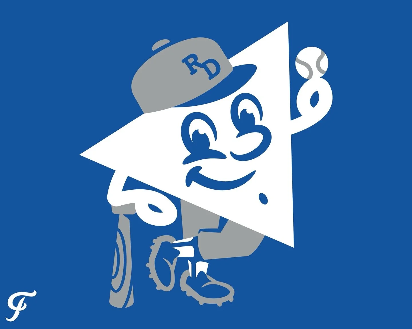 In 1968, the Durham Bulls and Raleigh Capitals merged Carolina League teams. For two seasons (1970 and 71), they were known as the Raleigh-Durham Triangles. 

With only a RD hat to work from, created a little character for @mlbraleigh and their huge 