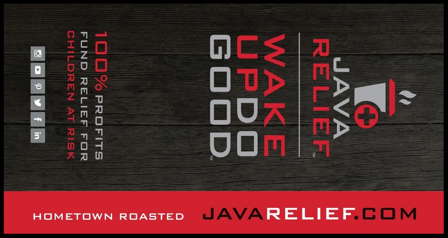 Side one of the Java Relief info card that comes with each bag sold.