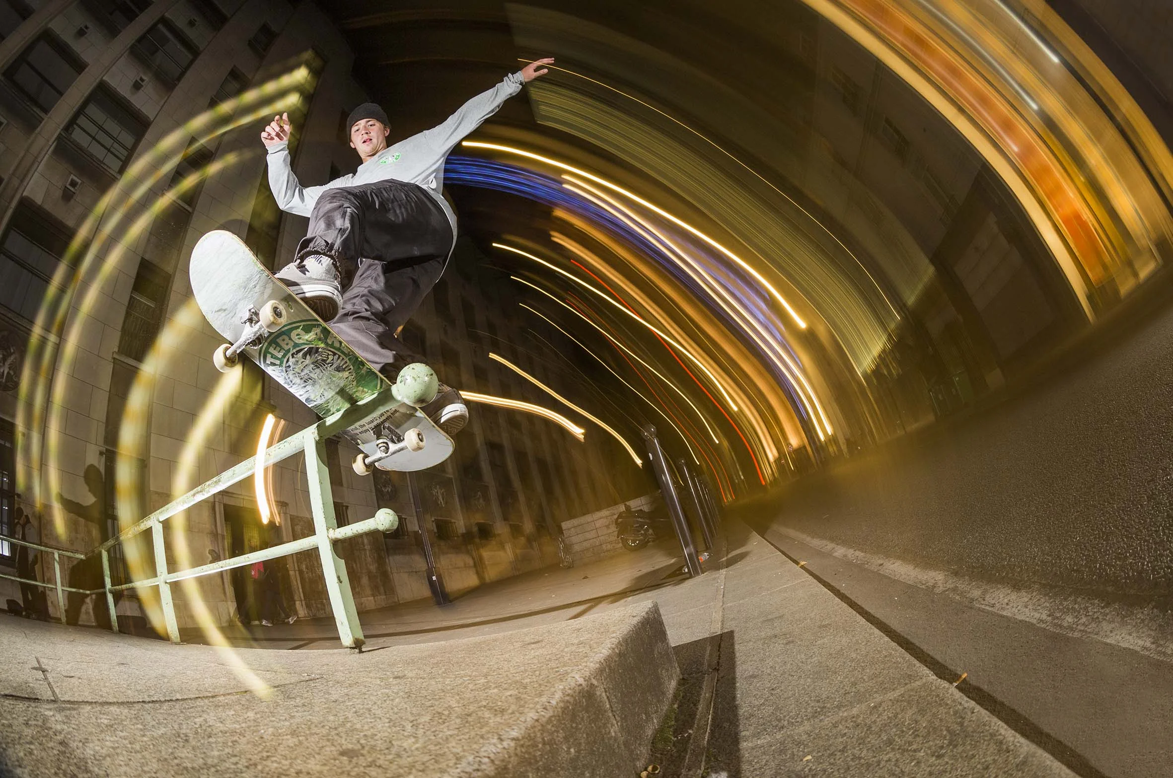 Mike Arnold - frontside boardslide through the ball