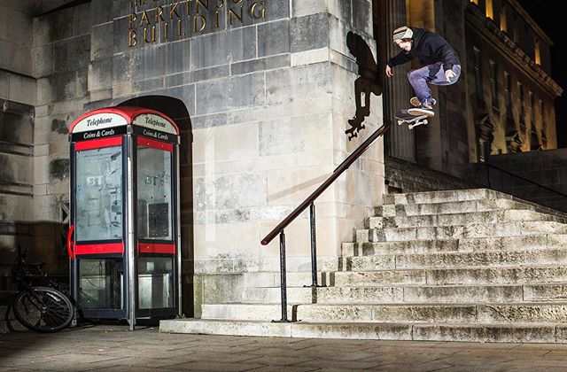 Foz with a beast of a pop shuv down the Parkinson&rsquo;s 10. See this dog shut shit down in his &lsquo;Paul,&rsquo; part. Gallery and Video 👉 VagueMag.com @boardercollie88 @vagueskatemag @welcomeskatestore