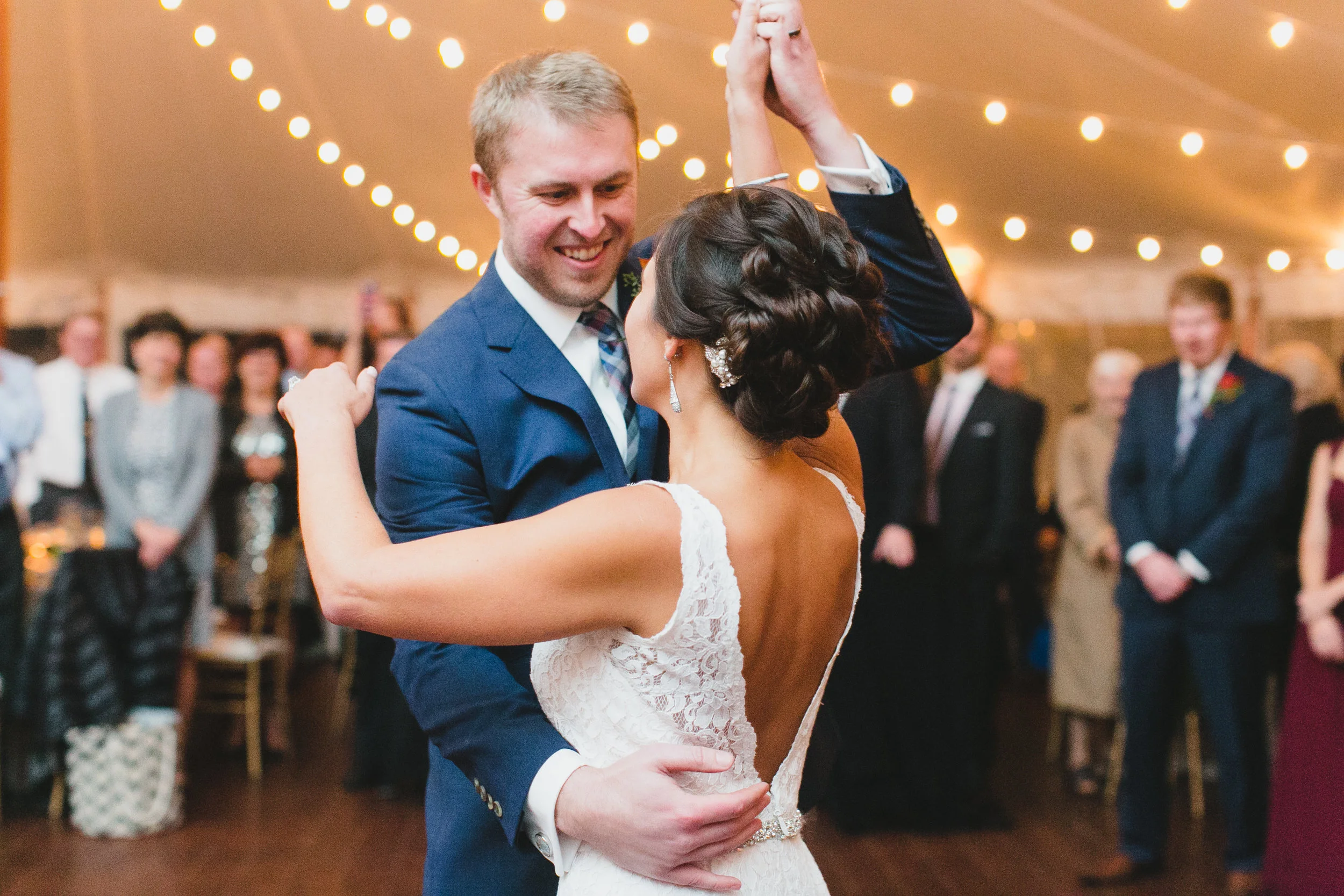 bride and grooms first dance