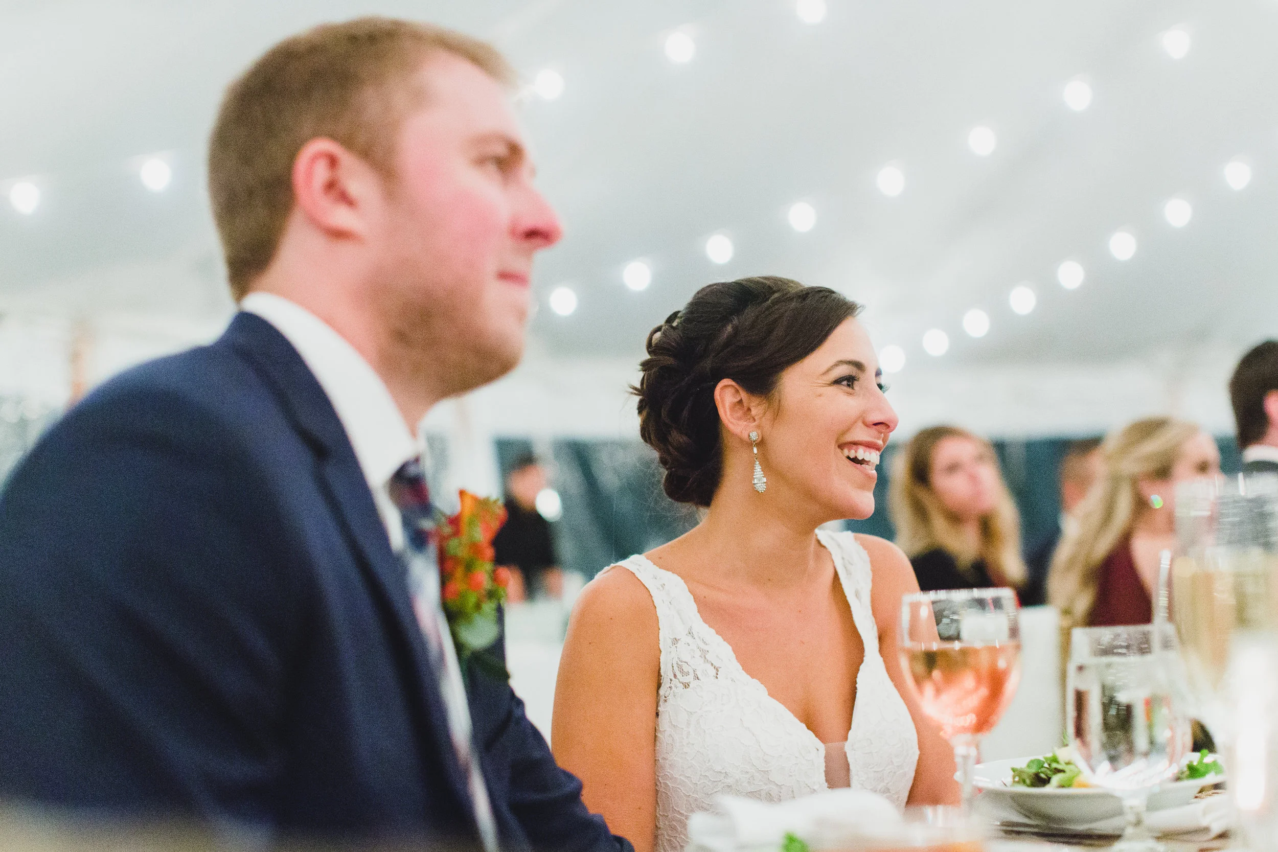 candid of bride
