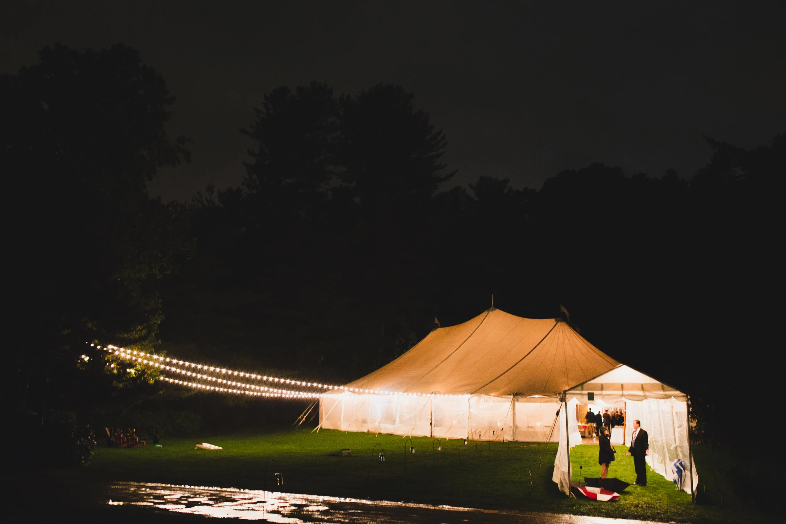 fall tent wedding
