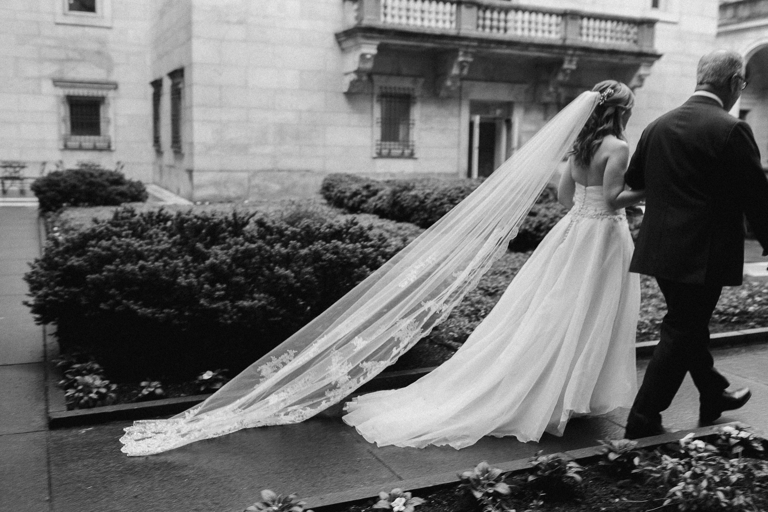 Boston Public Library wedding photo