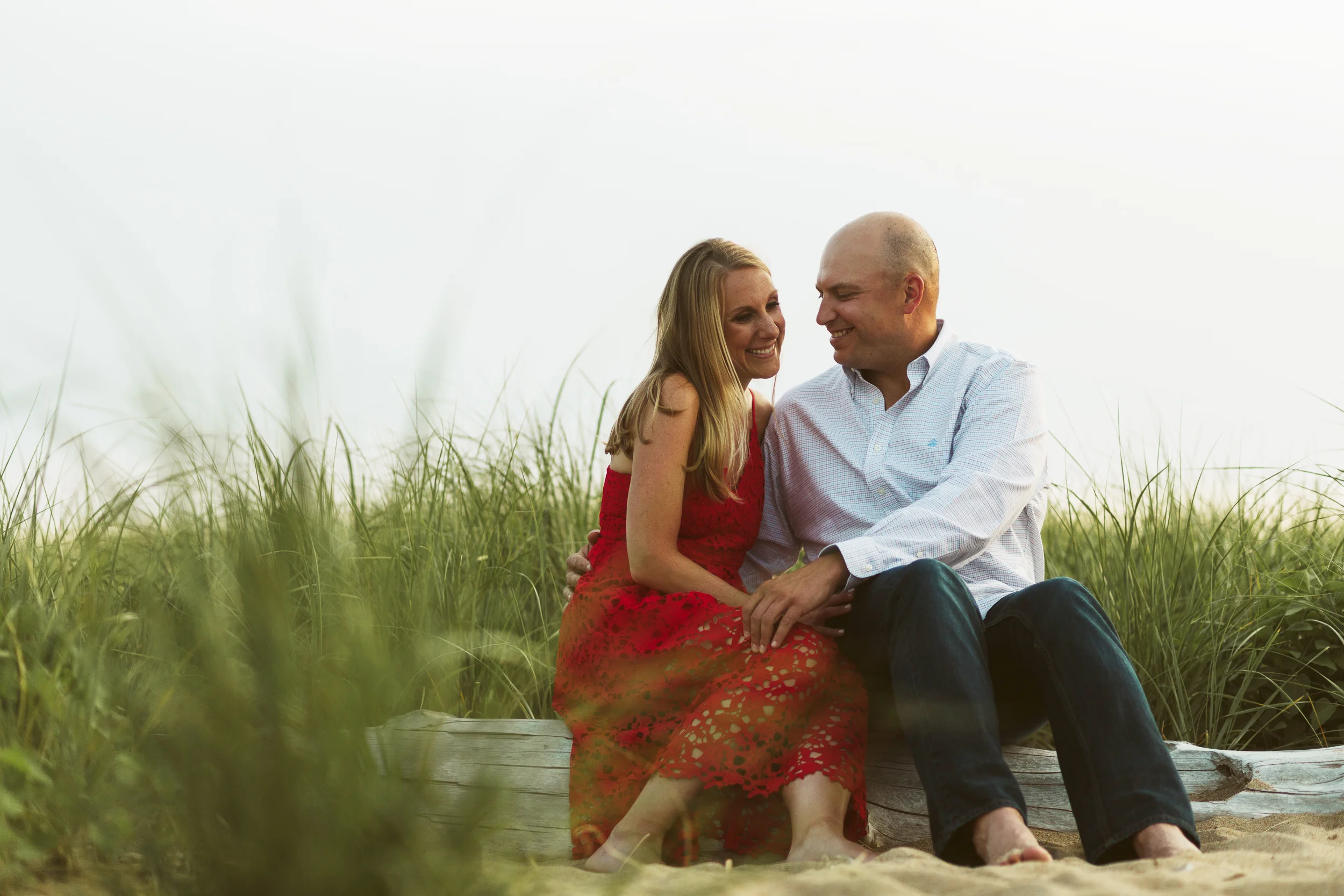 Plumb Island Beach Engagement Photos