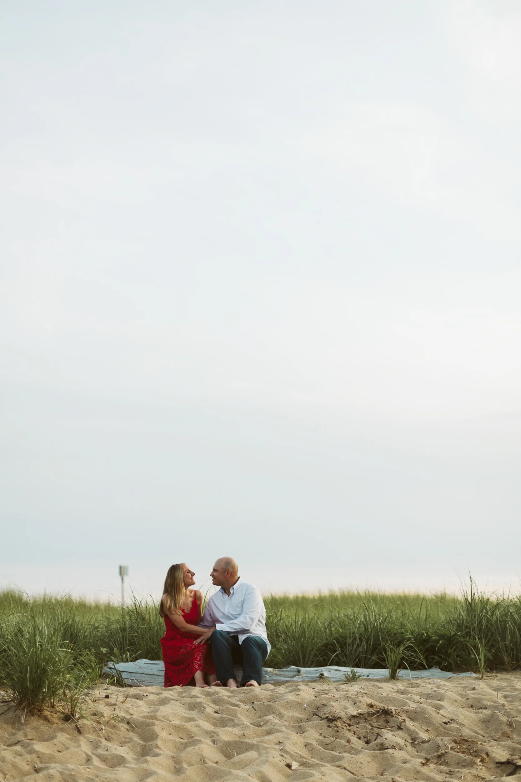 Plumb Island Beach Engagement Photos