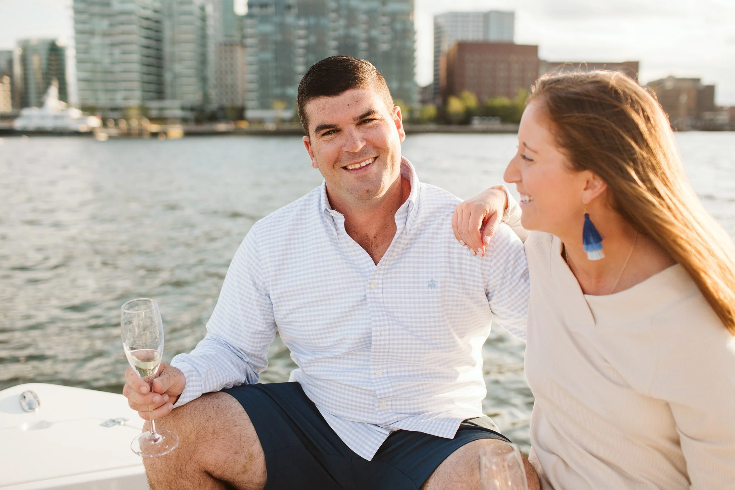 Boston Waterfront Engagement Photos
