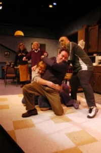 The Home Team by Kim Carney directed by Jim Posante (Left to Right) Erin - Emily Sutton-Smith Neva - Mary Bremer* Duke - Aral Basil Gribble II Wayne - David Wolber* Johnny - Joseph Albright*