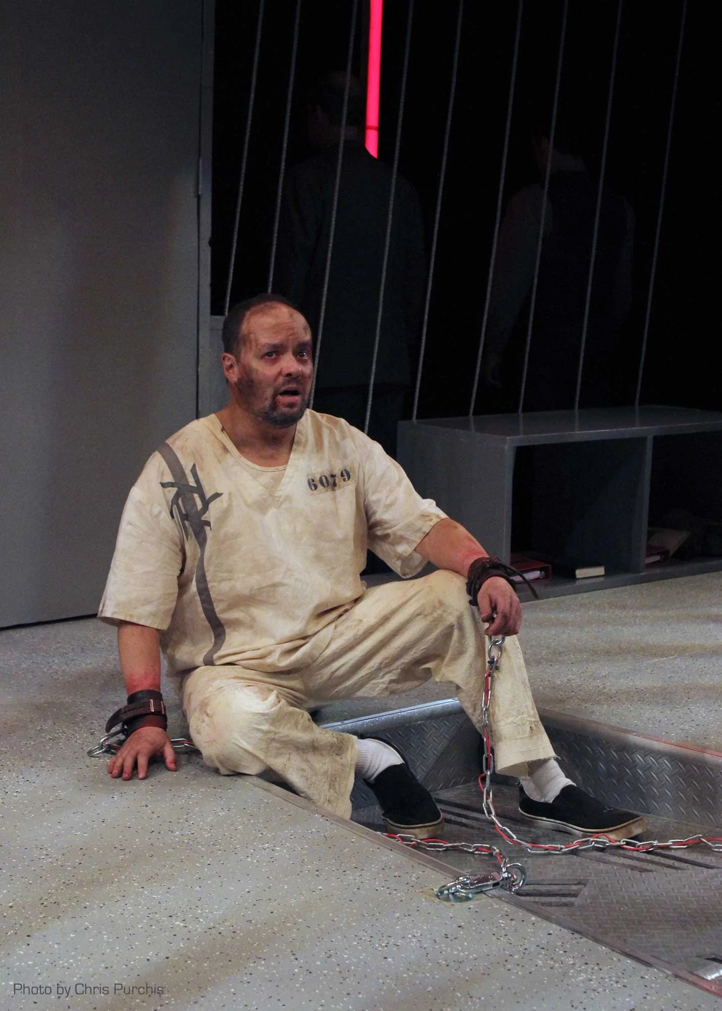 " Wolber , in an extremely emotional portrayal of Winston, remains chained through most of the play. Williamston’s production brilliantly captures the tone of the novel and of Sullivan’s script. It’s tense, dark, and disturbing. Wolber is terrific, and his performance is one to savor." - It's All Theatre