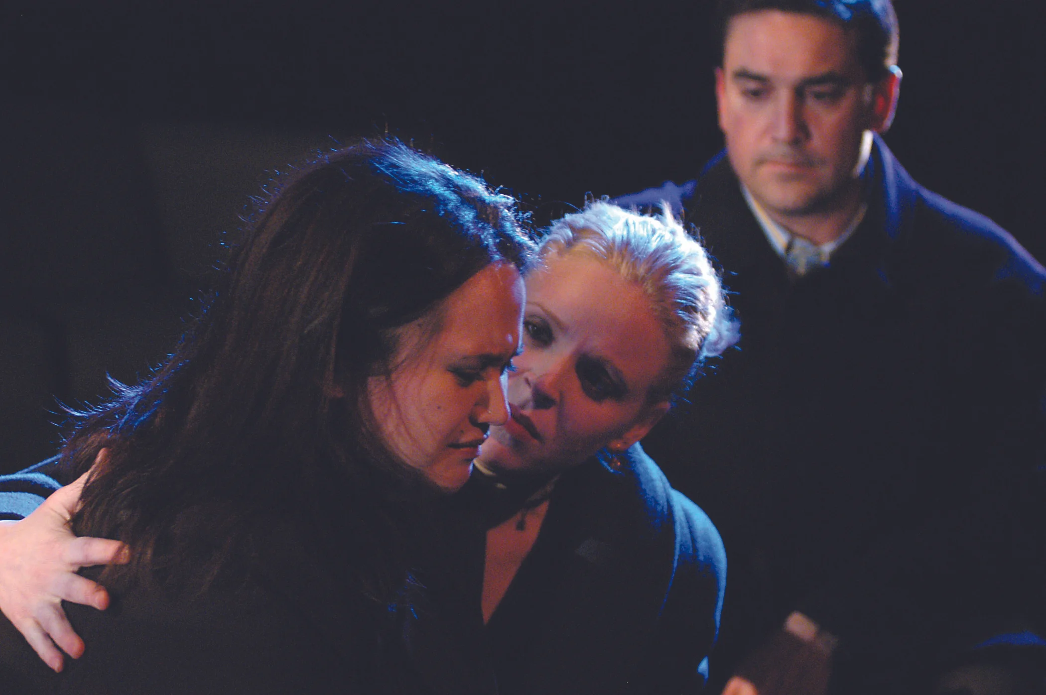 "All this is well done on stage; the actors are engulfed in their roles. The sisters respond to their loss each in her own way: they hurt each other, they protect each other, square-dancing through life, switching roles, evolving as individuals and