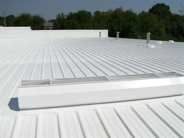 Coated metal roof