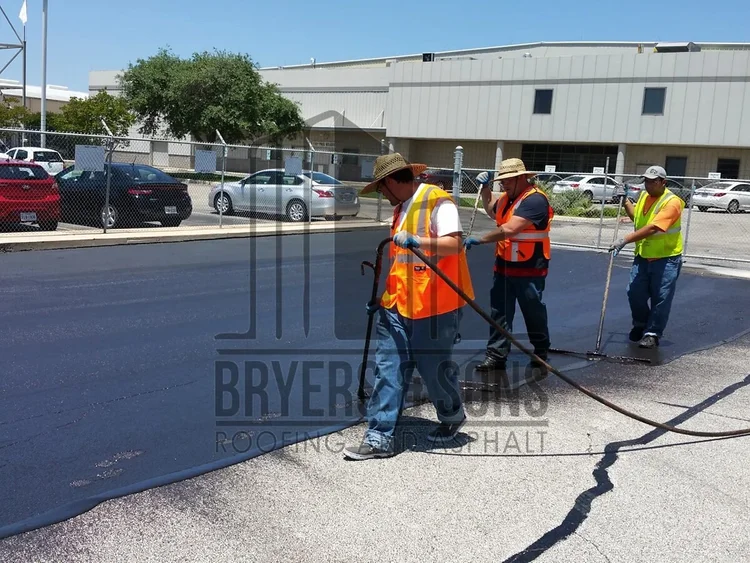 Commercial lot sealcoating