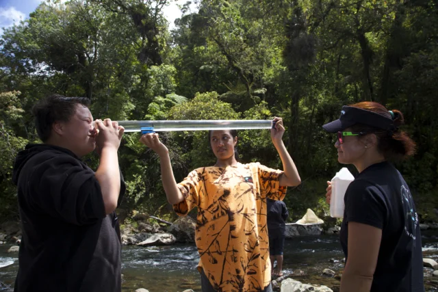 Jasmine showing student how to read clarity tube.jpg