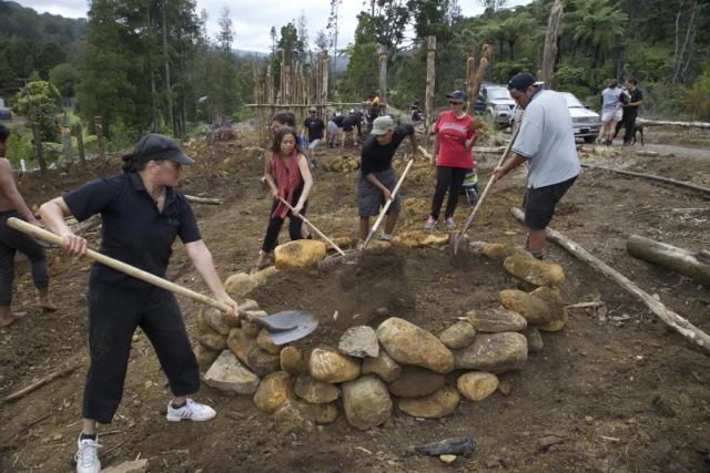 Student spreading dirt in the toka mara:2.jpg