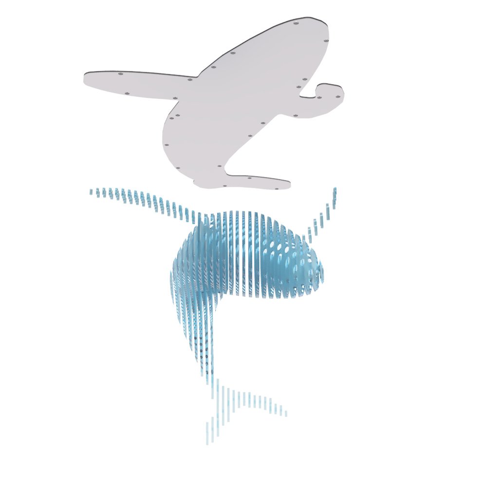 2D render - Gaylord Pacific Ceiling Sculpture
