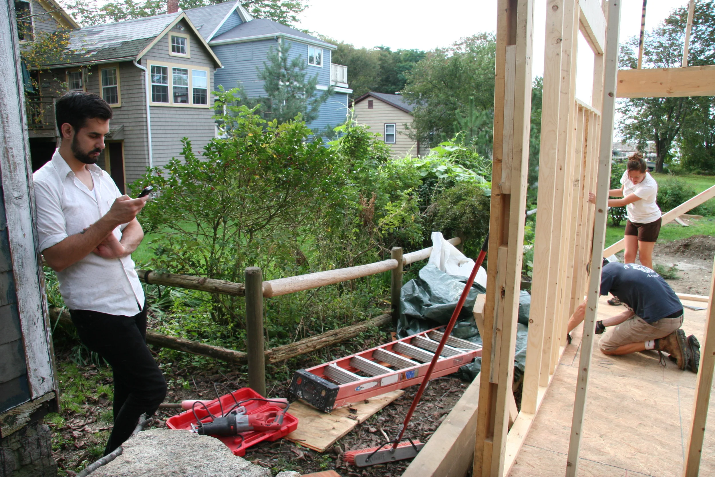 We got a lot of help from friends who came out to lend a hand.