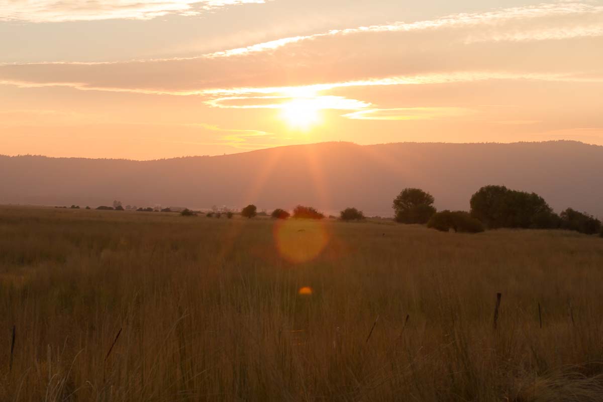 Sunset on a valley in Lassen County, CA. Photo by Tanya Pluth. 