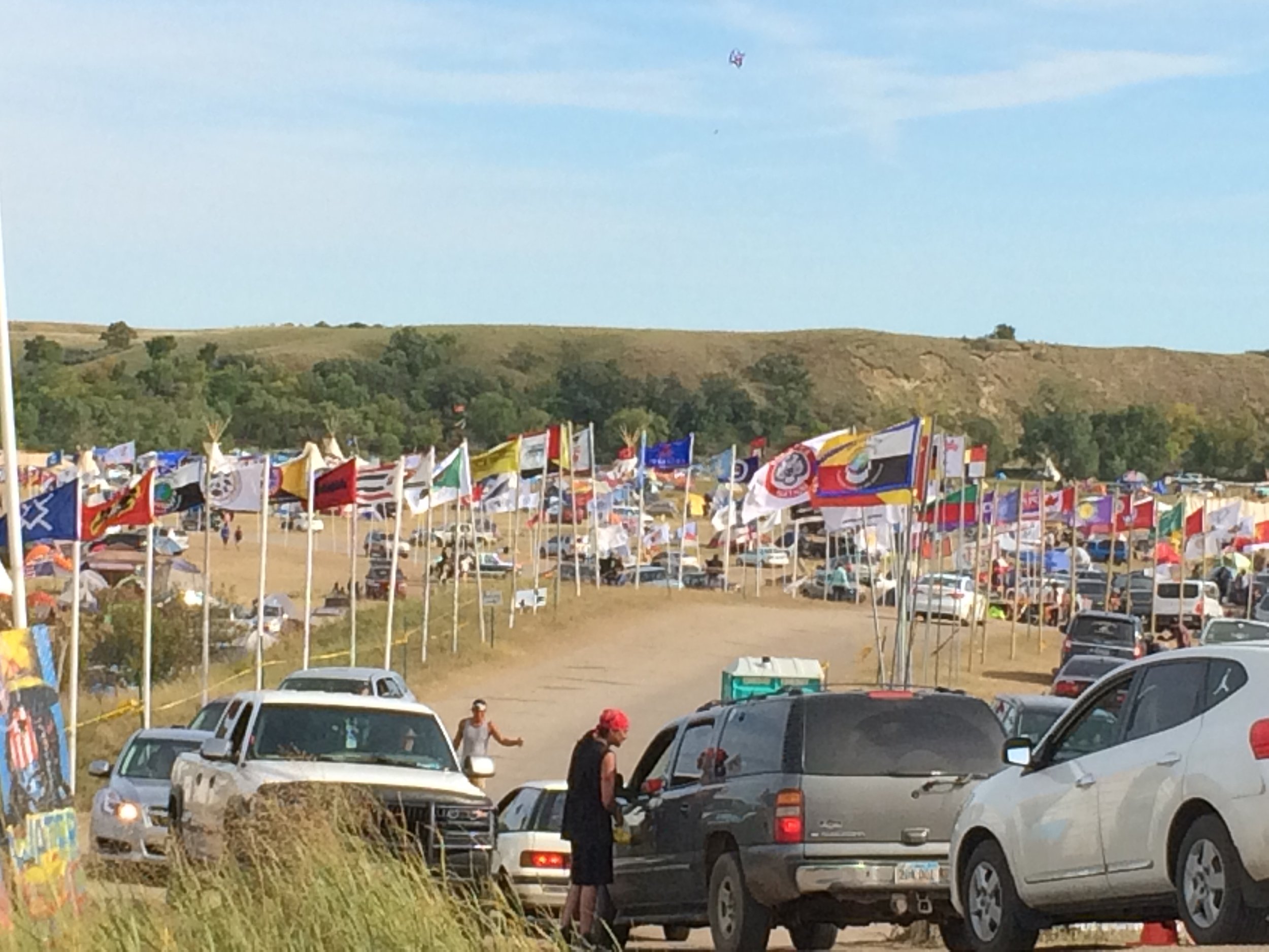 Arriving at Oceti Sakowin Camp in September. 