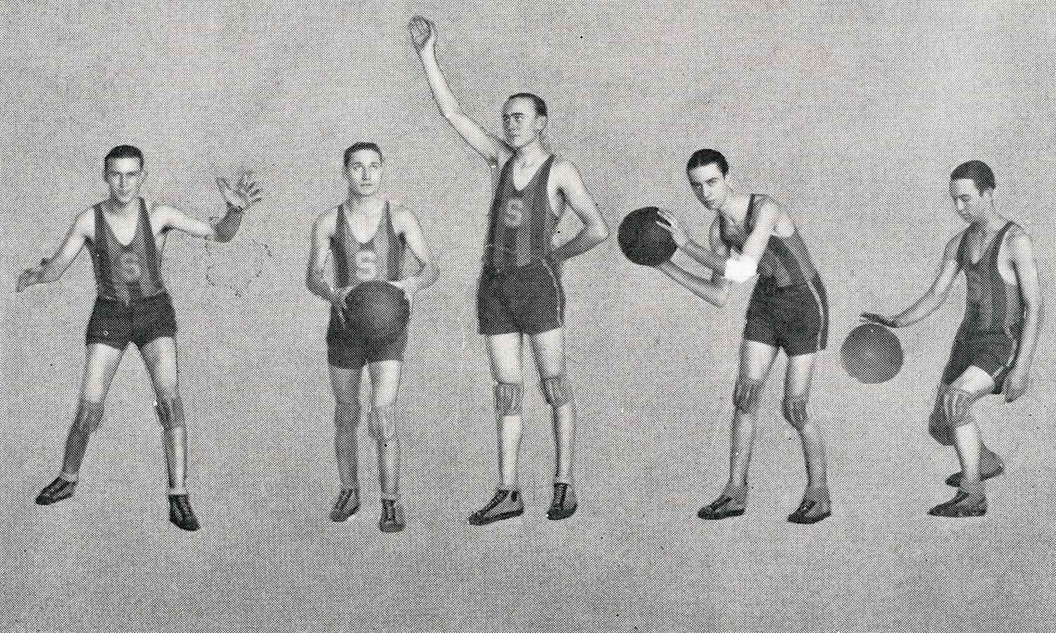 The Shawnee High School basketball team, 1925. My grandfather is second from the right.