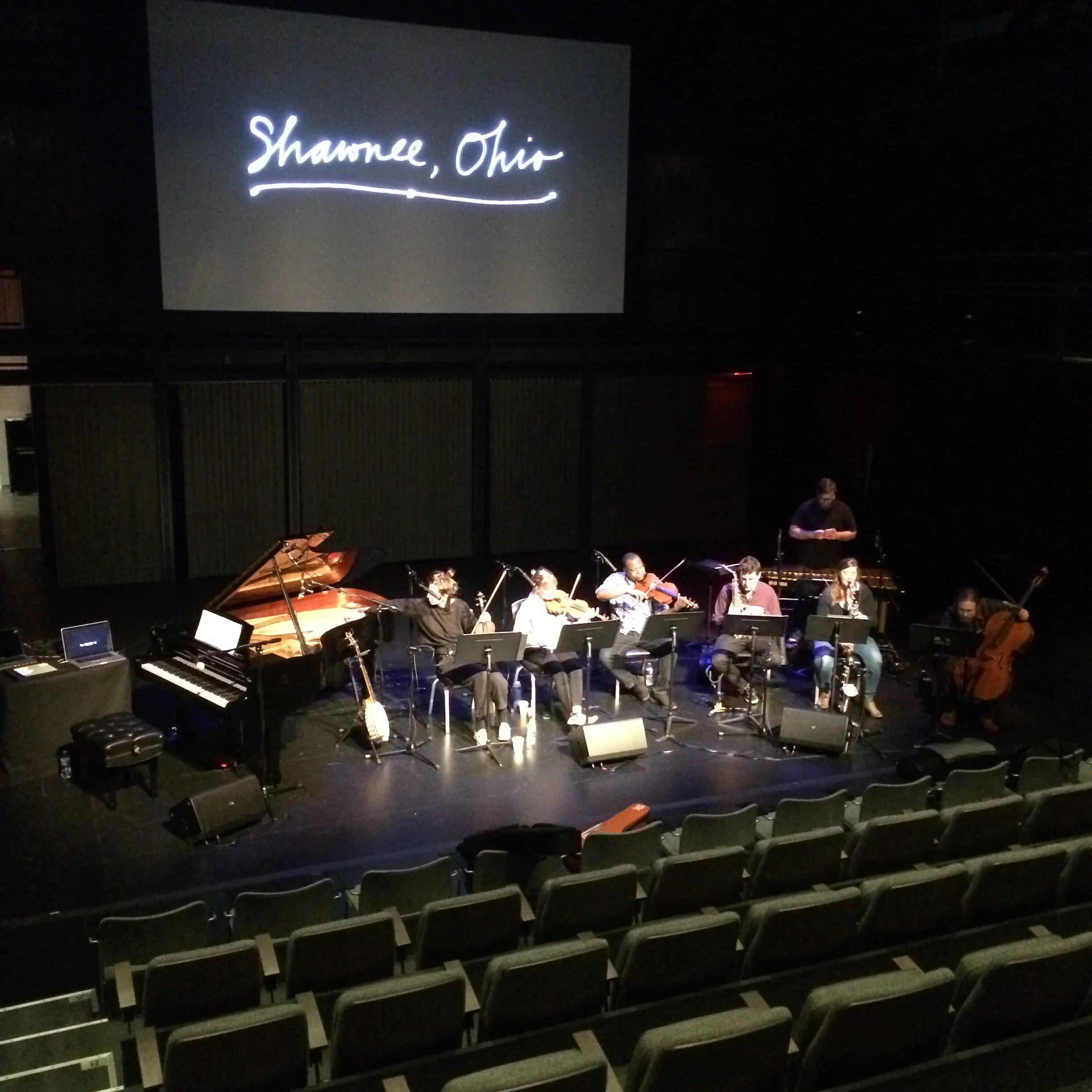 Rehearsal before performance.