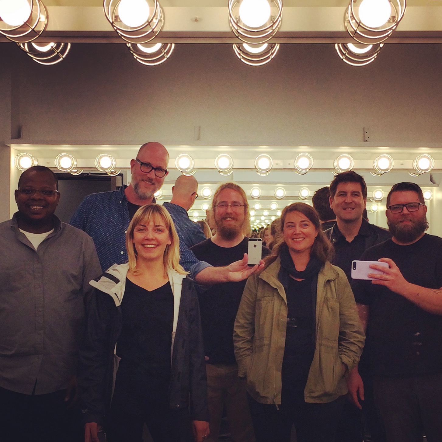  Post-show infinity mirror self portrait (missing: Anna Roberts-Gevalt). Such a great ensemble of musicians! 