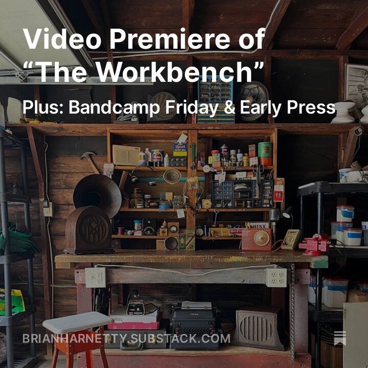 I wrote about making the video for &quot;The Workbench&quot; -- plus it is a Bandcamp Friday! Read more in bio. #soundismagic
