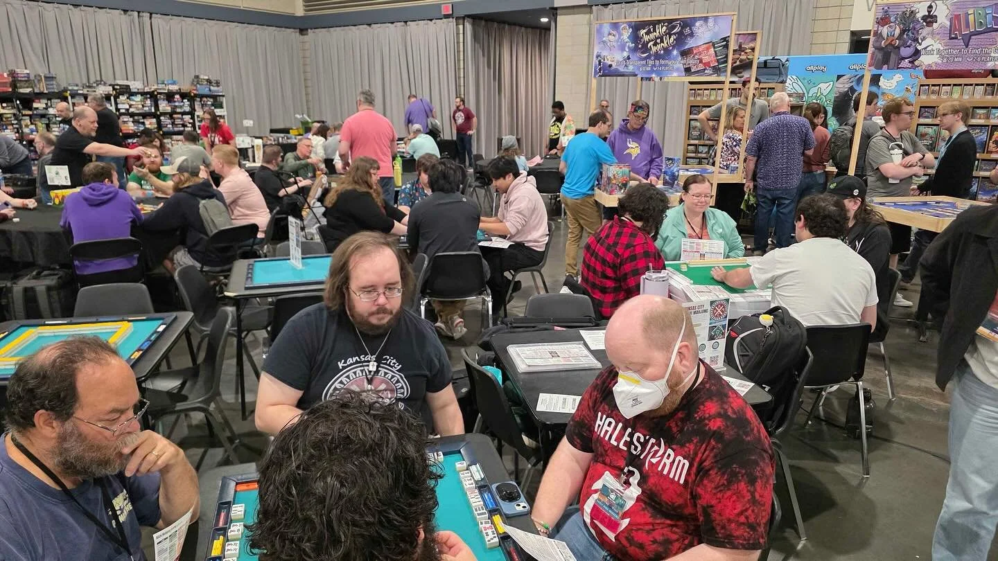 The @kc_riichi club set up at a convention this weekend and had a great time introducing new players to our favorite game. Conventions can be a great way for your club to meet new potential players in the community. Do you regularly attend or set up 