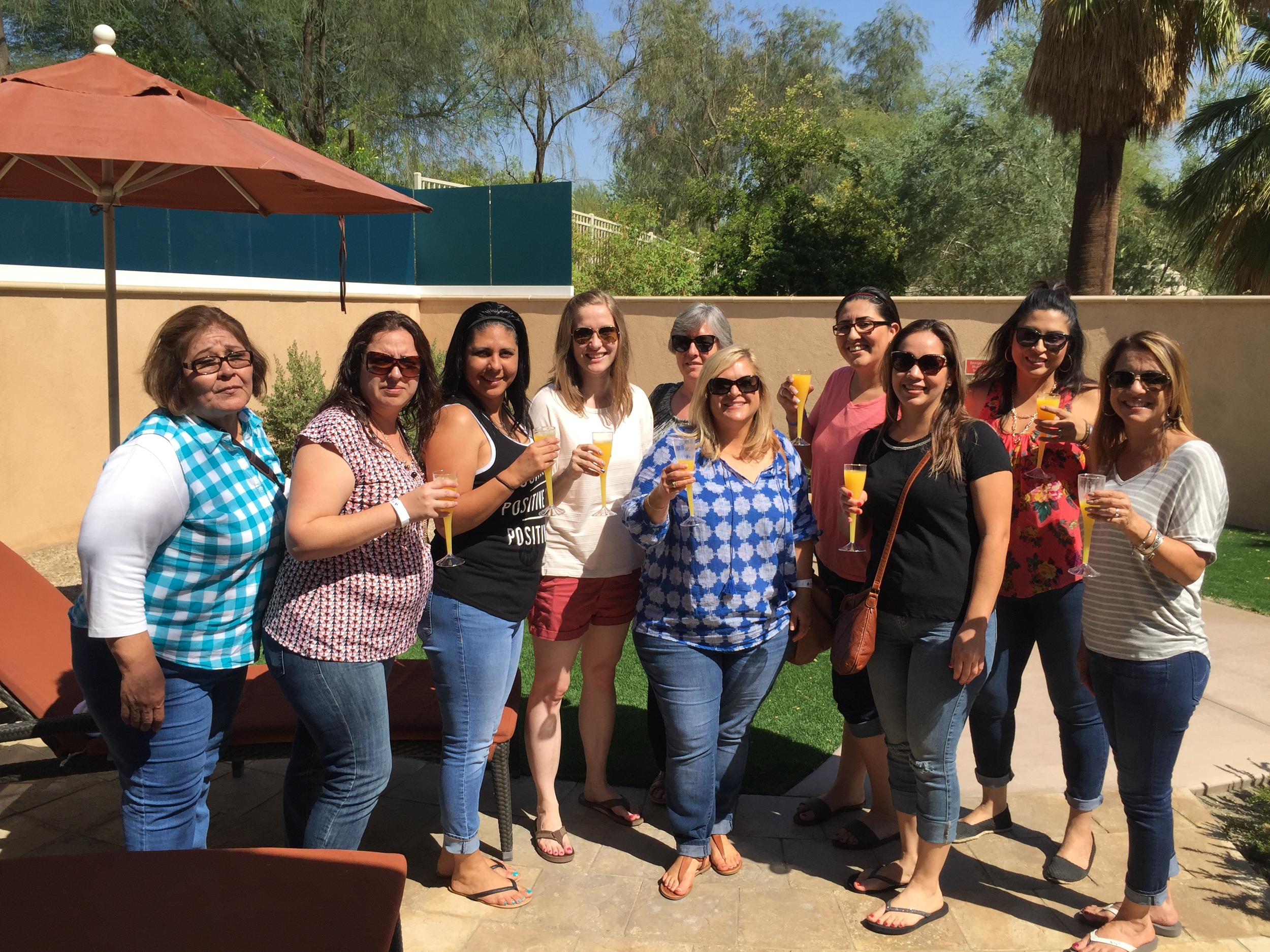 We were greeted with some refreshing mimosas!