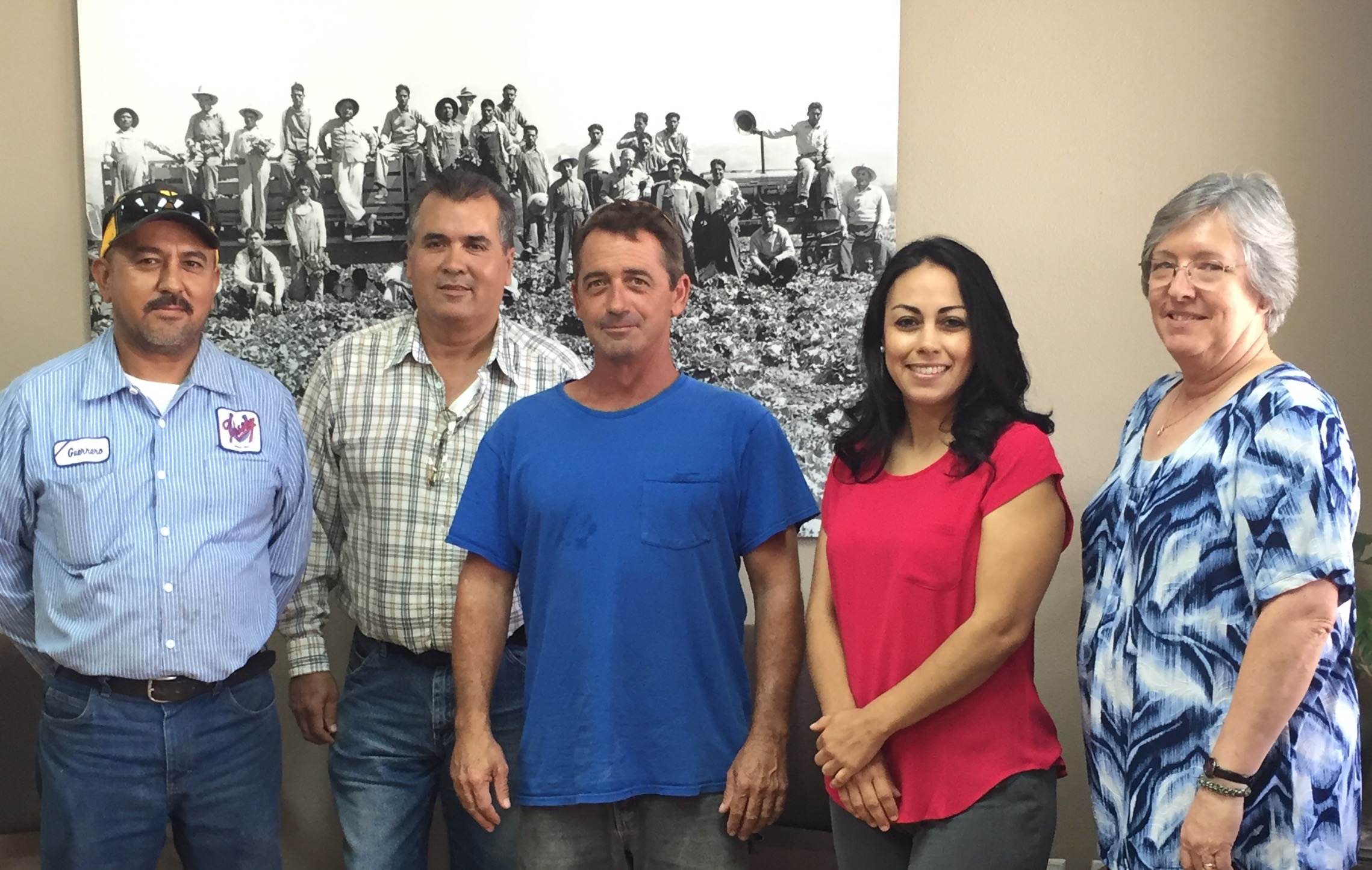 Felix, Raul, Steven, our newest employee Christina and Eileen all celebrated birthdays in July and August! Missing from the picture is Nuri!