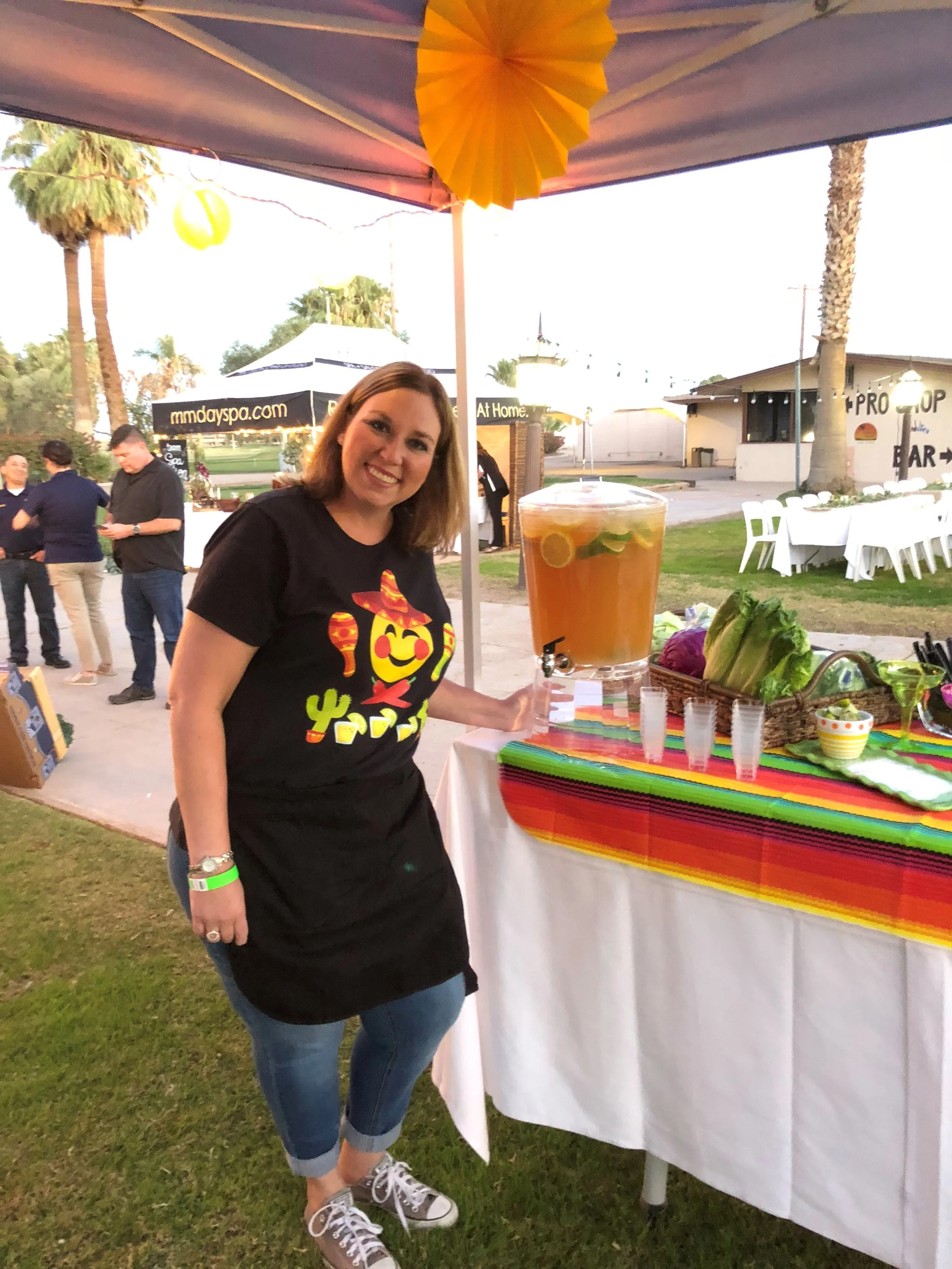 Jamie serving up Margaritas!