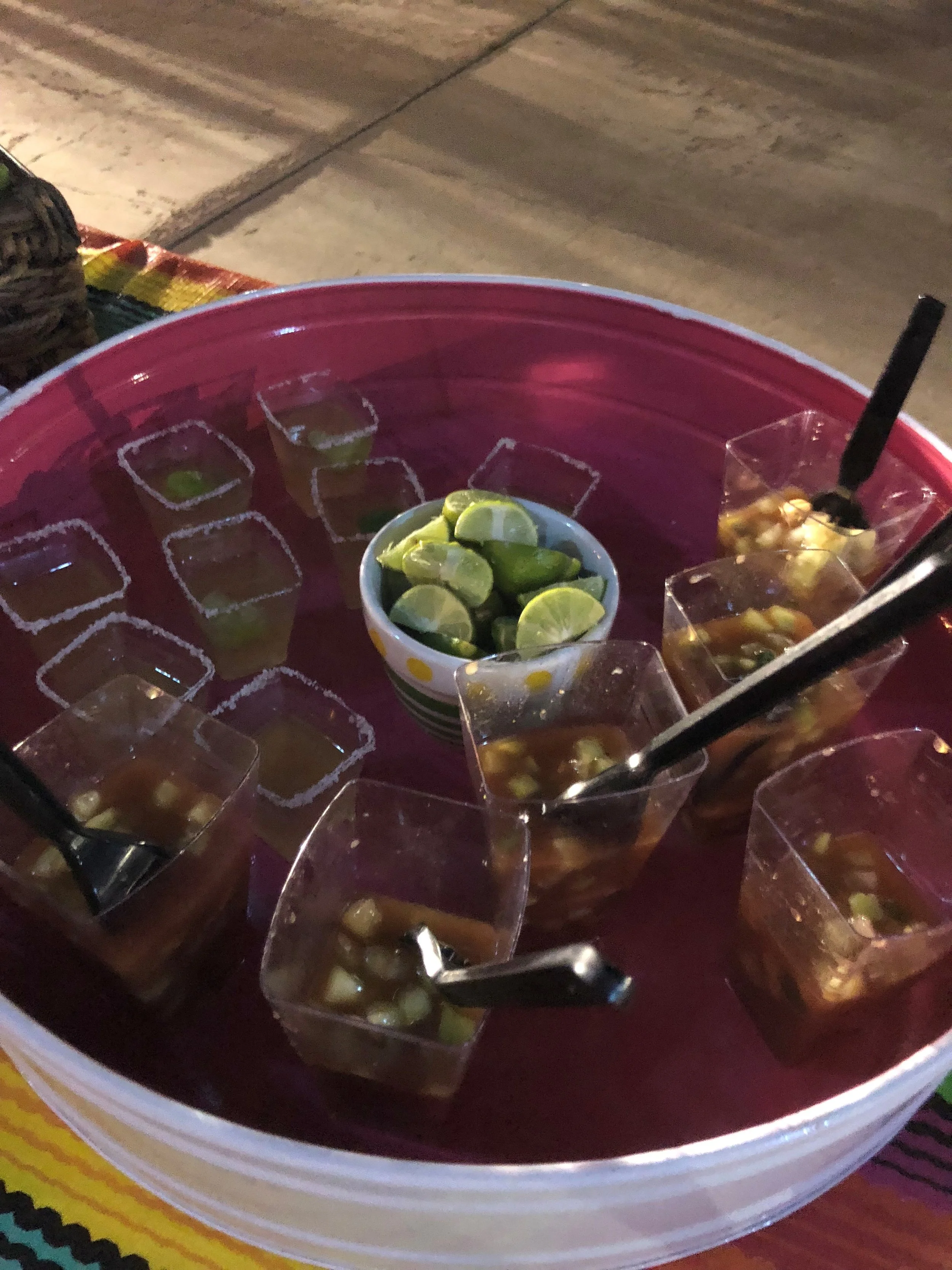 Served with a side dish of shrimp cocktail