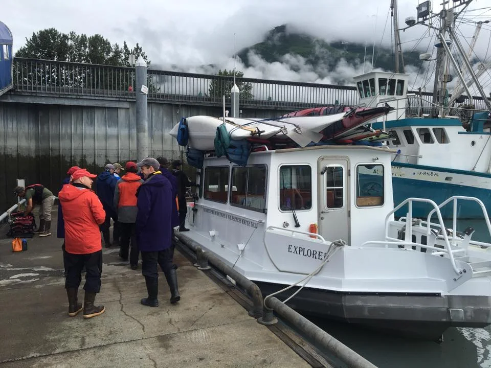 The Explorer is loaded with all our equipment and provisions in Valdez harbour, bound for the heart of Prince William Sound, Alaska. 
